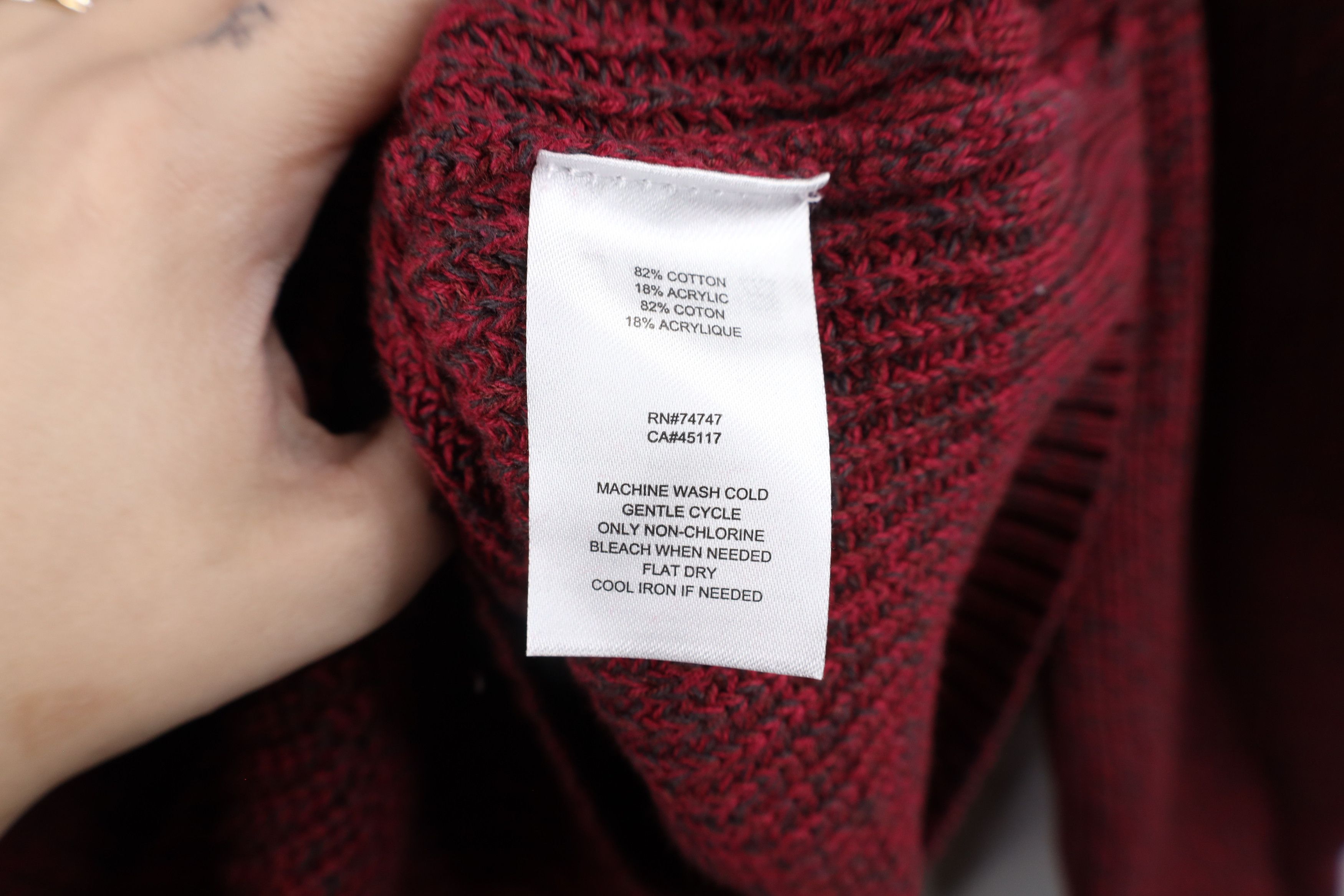 Vintage Vintage 90s Streetwear Chunky Ribbed Knit Henley Sweater Red Size US L / EU 52-54 / 3 - 6 Thumbnail