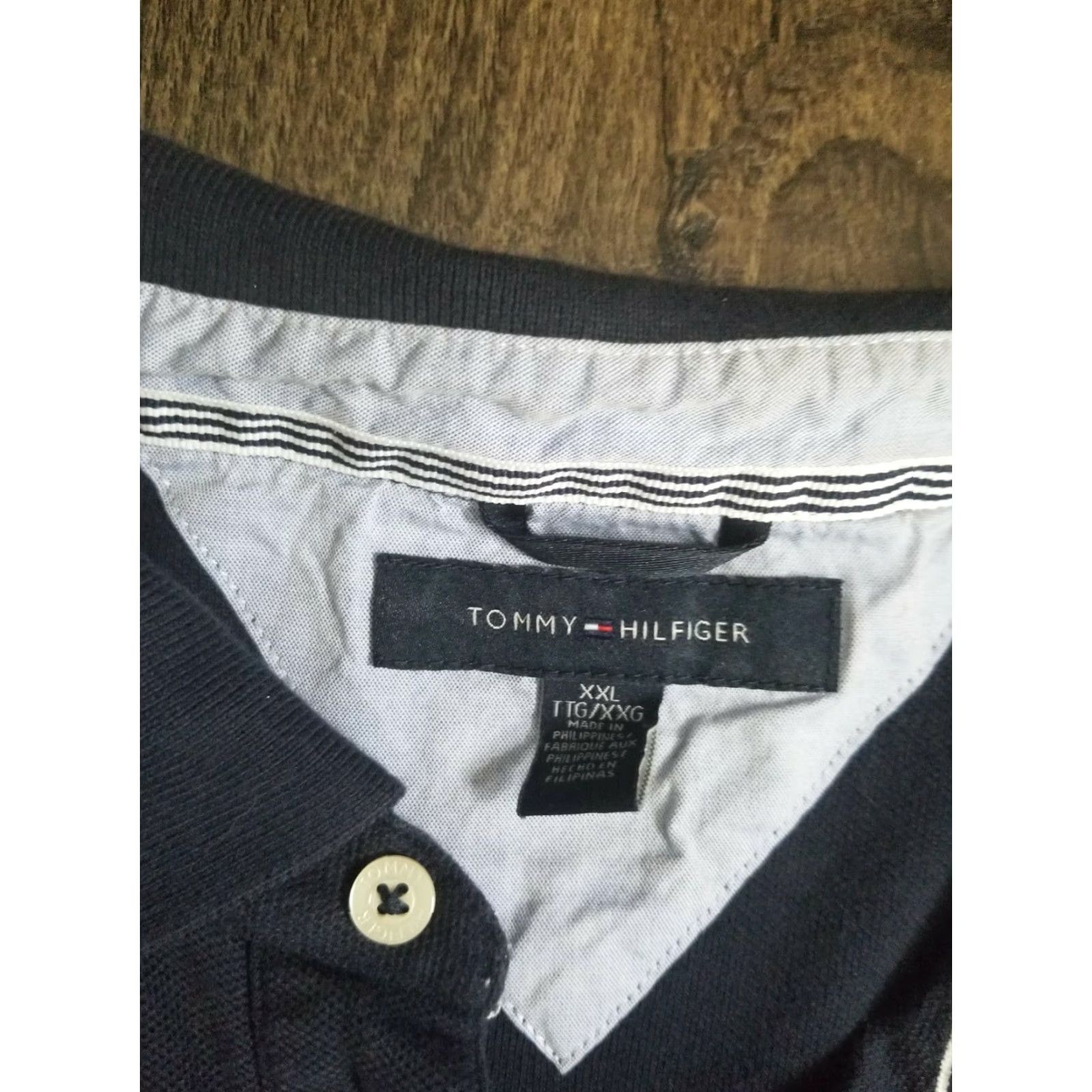Tommy Hilfiger VINTAGE Retro 2010 Mens XL Tommy Hilfiger Navy Blue Polo Shirt Short Sleeve Size US XL / EU 56 / 4 - 5 Thumbnail