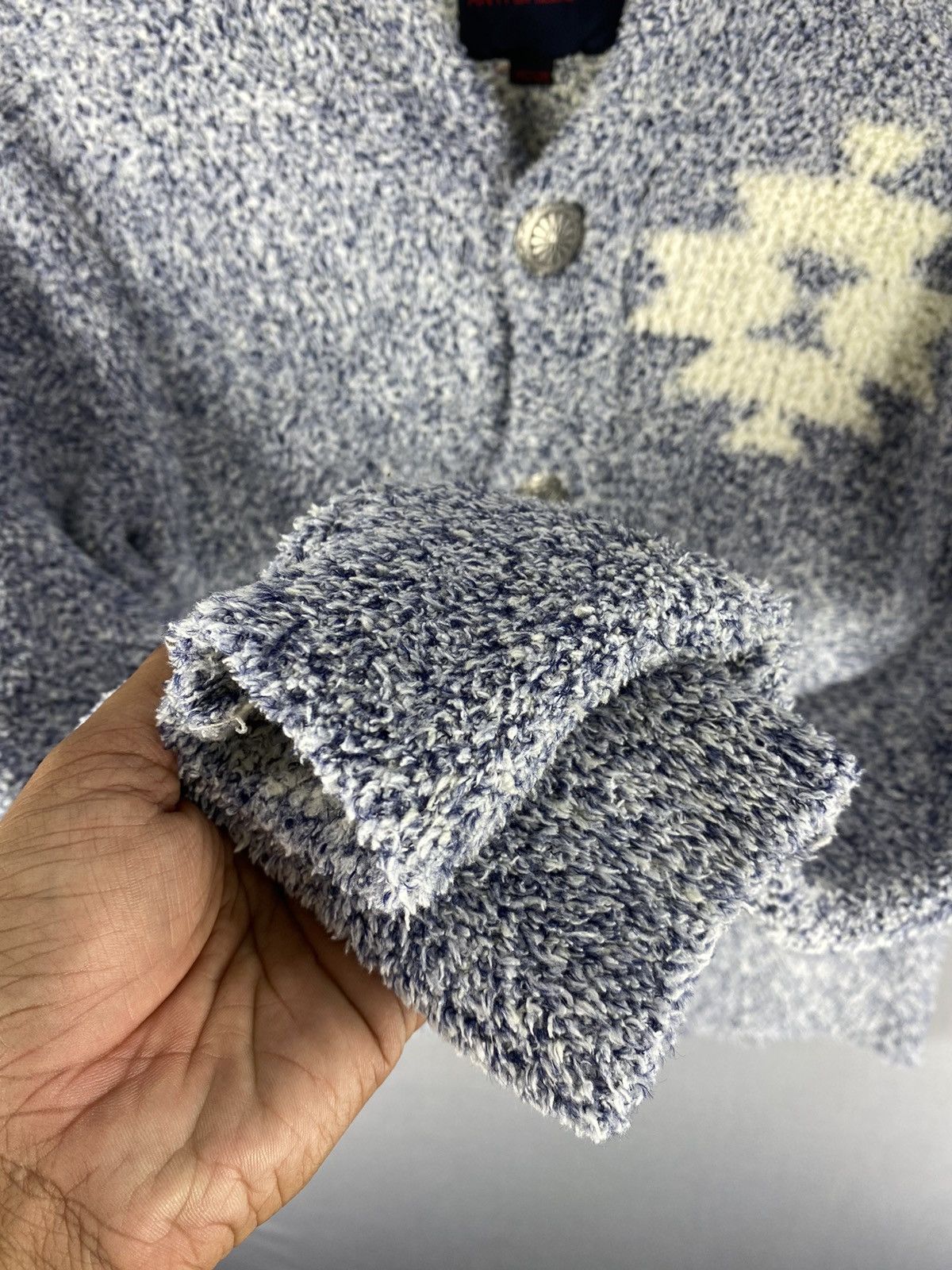 Japanese Brand Anti Ballistic Navajo Fleece Sherpa Button Up Jacket Size XS / US 0-2 / IT 36-38 - 11 Thumbnail