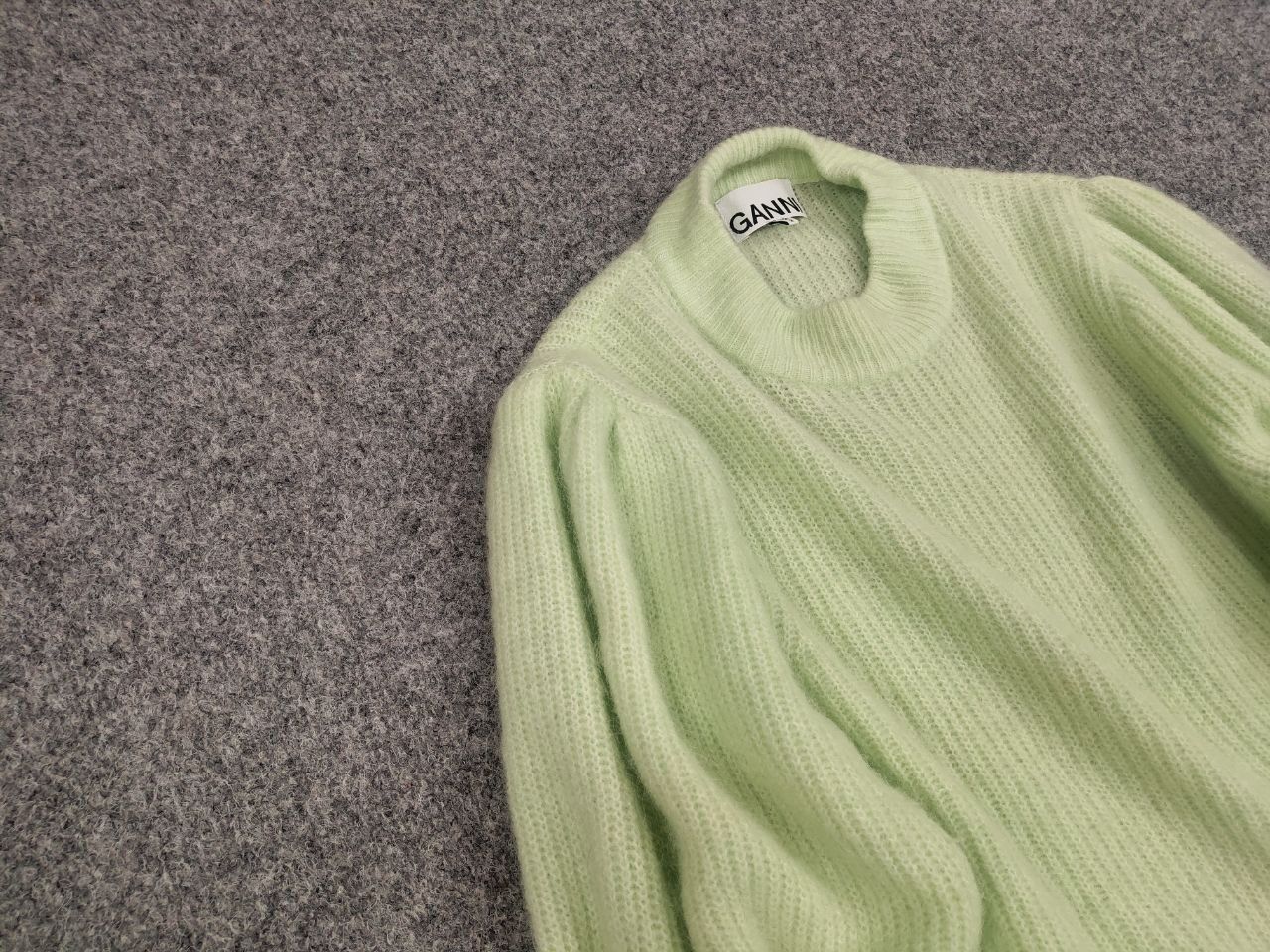 Ganni Ganni Design Alpaca Wool Blend Green Light Pulover Sweater Size M / US 6-8 / IT 42-44 - 7 Thumbnail