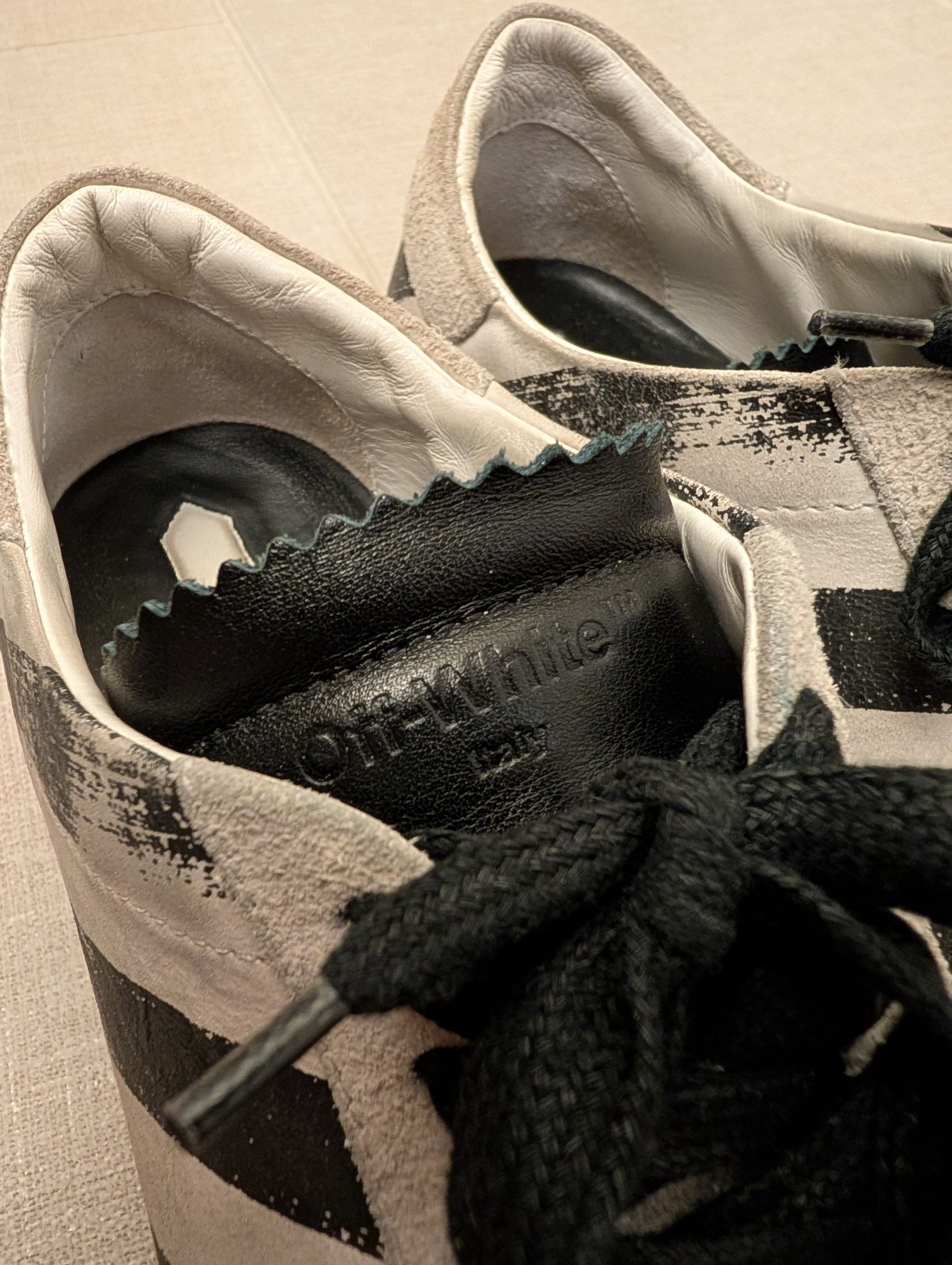 Off-White Virgil Era Off-White - USED Beige and Black Suede Sneakers Size US 6 / EU 39 - 3 Thumbnail