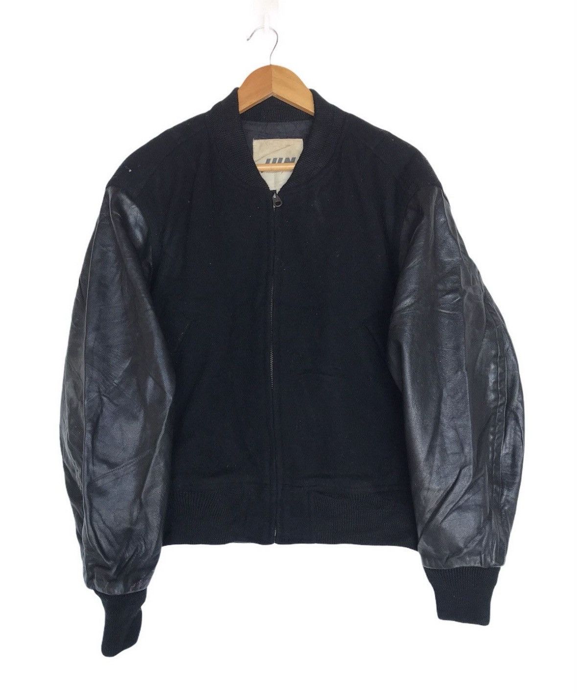 Jun Takahashi 🔥Vintage Jun Men Leather Sleeve Varsity Jacket Size US M / EU 48-50 / 2 - 2 Thumbnail