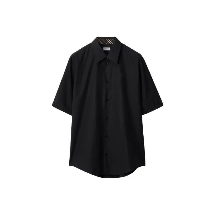 Burberry Burberry Black Short Sleeve Button-Up Shirt Size US L / EU 52-54 / 3 - 1 Thumbnail