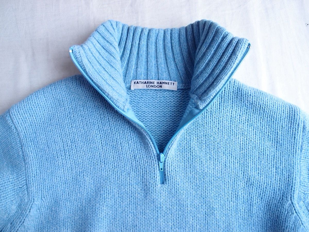 Katharine Hamnett London KATHARINE HAMNETT LONDON Half Zip Wool Knit Made in Italy Size US L / EU 52-54 / 3 - 1 Thumbnail