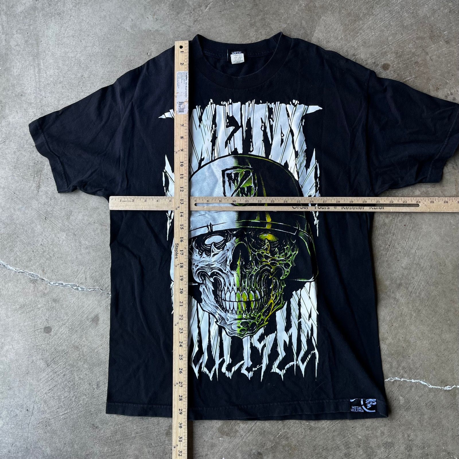 Vintage Vtg Metal Mulisha Shirt Mens Large Black Skull Helmet Size US L / EU 52-54 / 3 - 5 Thumbnail