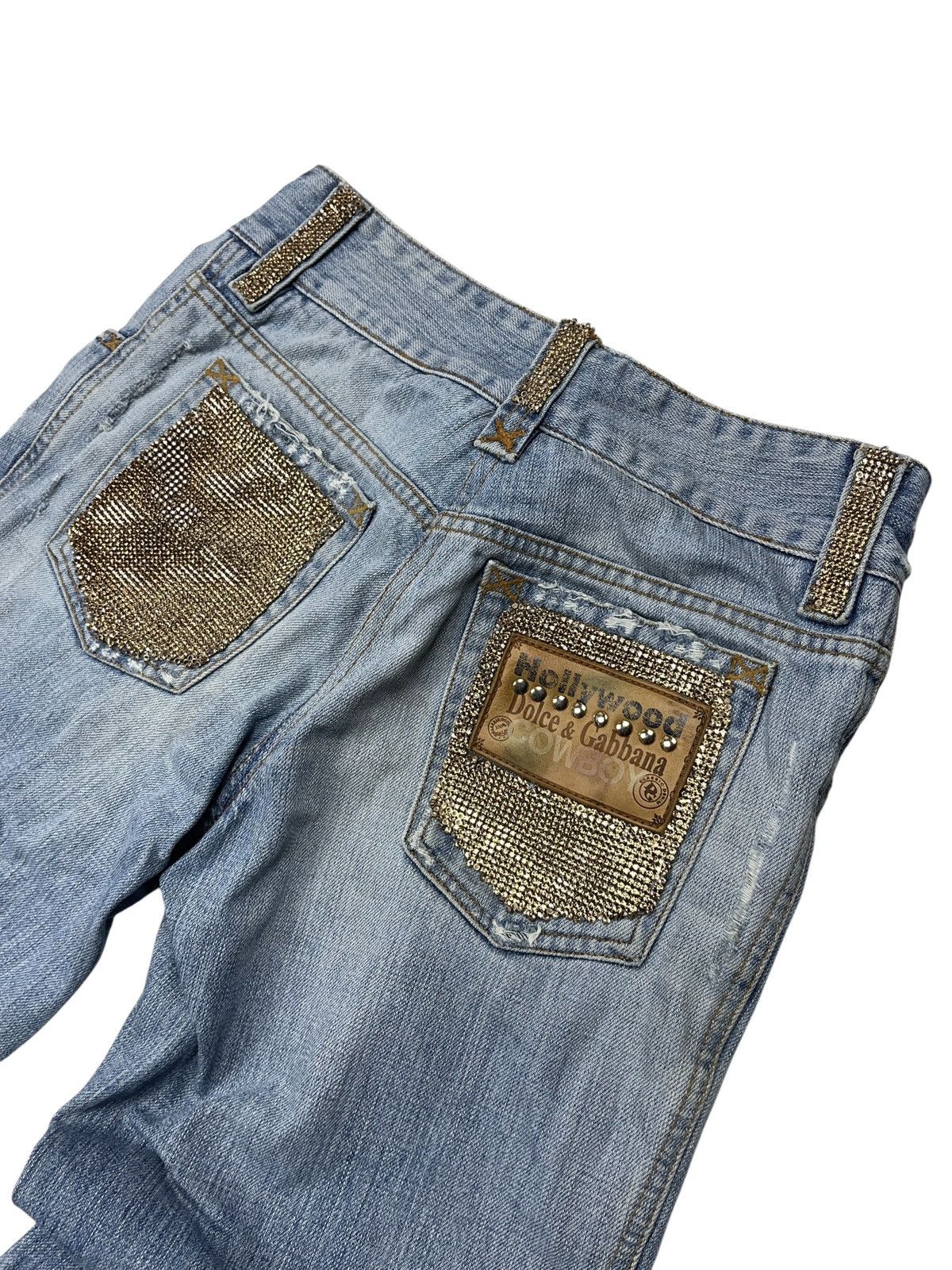 Dolce & Gabbana Vintage Dolce & Gabbana Hollywood Cowboy Distressed Jeans Size 28" / US 6 / IT 42 - 4 Thumbnail