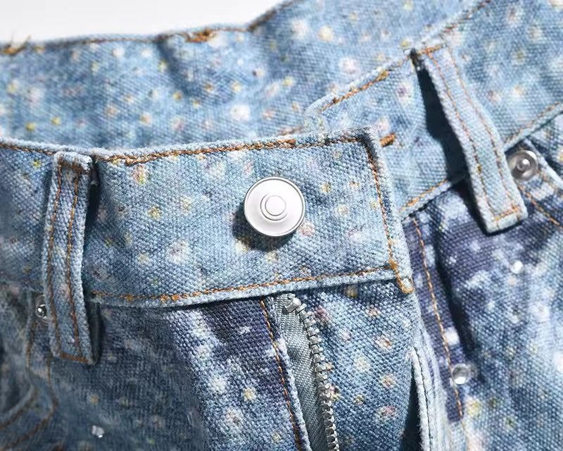Jean Design High Street Diamond Baggy Retro Pants Jeans Size US 32 / EU 48 - 8 Thumbnail
