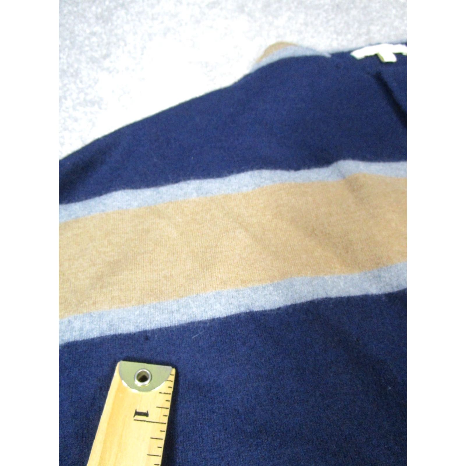 Vintage Ann Mashburn Sweater Cardigan Womens Small Brown Open Front V-Neck 3/4 Sleeve Knit Wool Blend Striped Knit Regular Womens Size S / US 4 / IT 40 - 4 Thumbnail