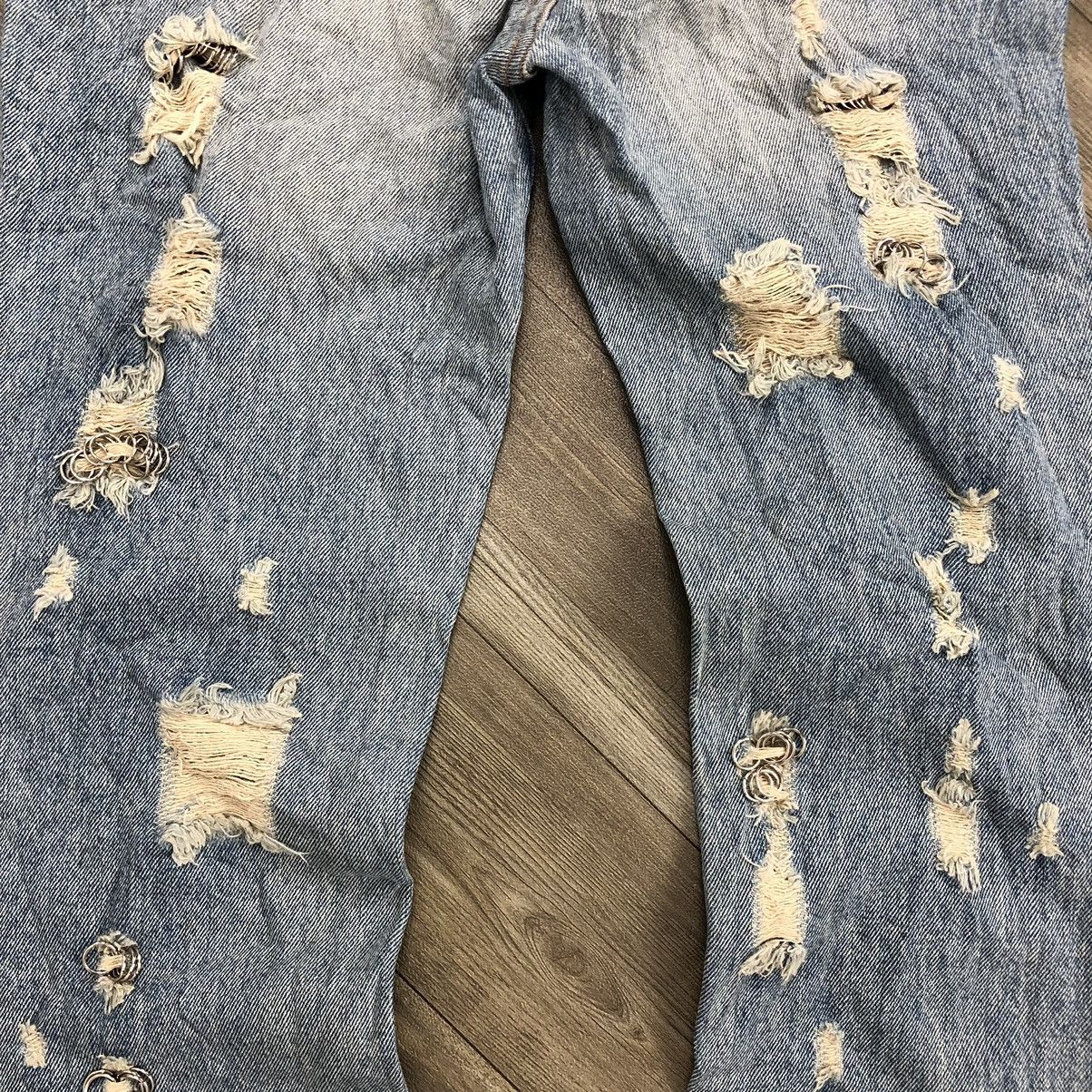 If Six Was Nine 2000s Ingni Distressed Studded Lgb Bootcut Flared Jeans Y2K Size US 28 / EU 44 - 13 Thumbnail