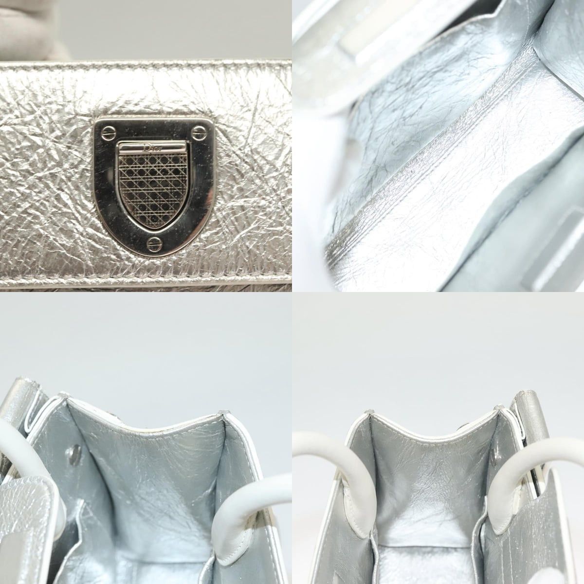 Dior DIOR Ever Mini Hand Bag Leather Silver Size ONE SIZE - 11 Thumbnail