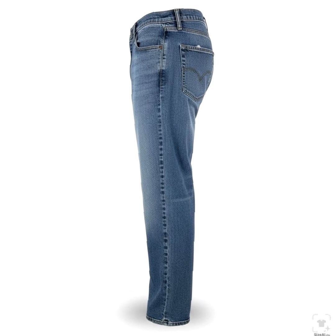 Levi's Levi's Jeans Mens 39x32 Blue Light Wash Straight Regular Stretch Denim Zip Fly Regular Vintage No Size US 39 - 3 Thumbnail