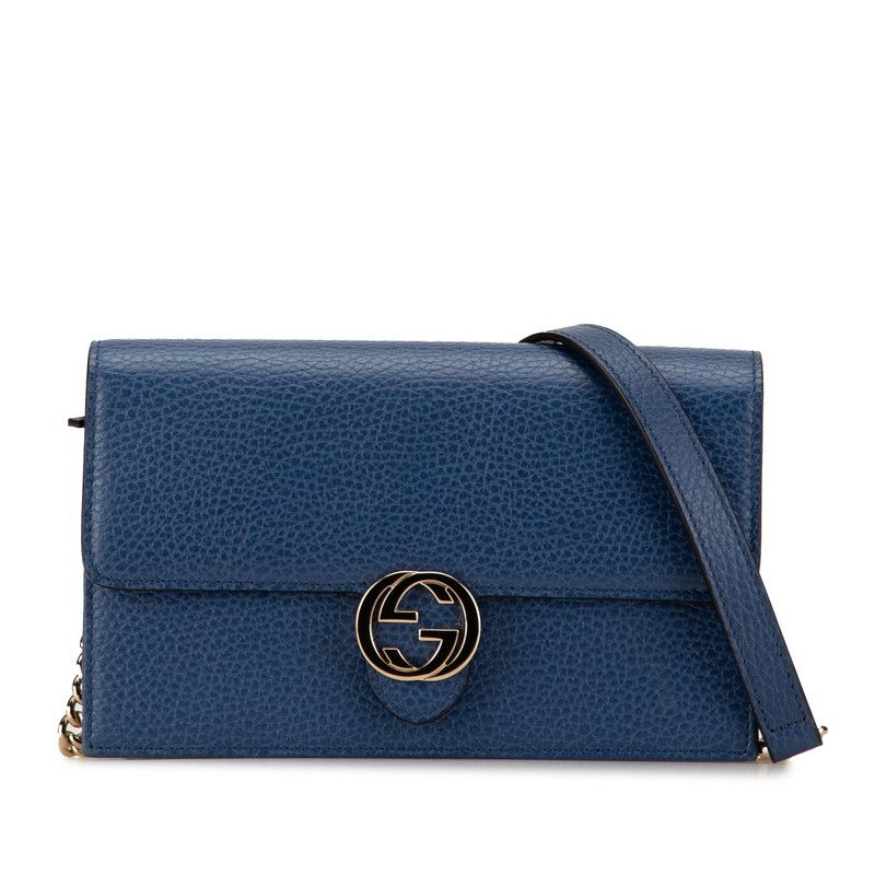 Gucci Gucci Gucci Interlocking G Leather Chain Shoulder Bag 510314 Leather Crossbody Bag 510314 in Very Good Condition Size ONE SIZE - 1 Thumbnail