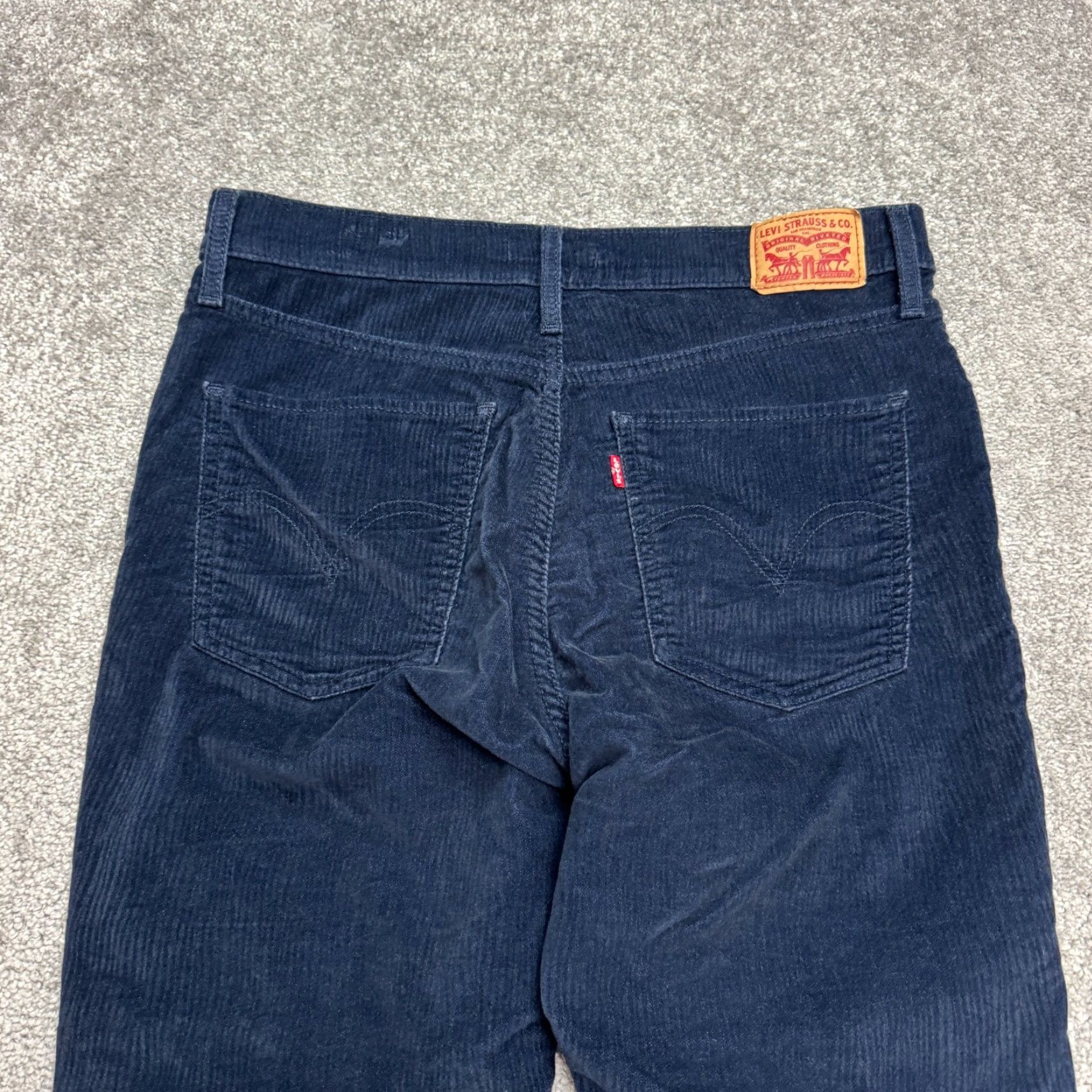 Levi's Levi's Mile High Rise Super Skinny Corduroy Pants Womens 31 Navy Blue Stretch Corduroy Levis Skinny Regular High Rise Blue 31 Womens Pants Size 24" / US 00 / IT 34 - 6 Thumbnail