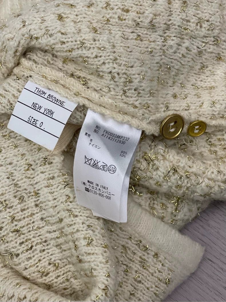 Thom Browne Thom Browne Size 0Gold Silk Wool Knit Little Fragrance Show Size XS / US 0-2 / IT 36-38 - 8 Thumbnail