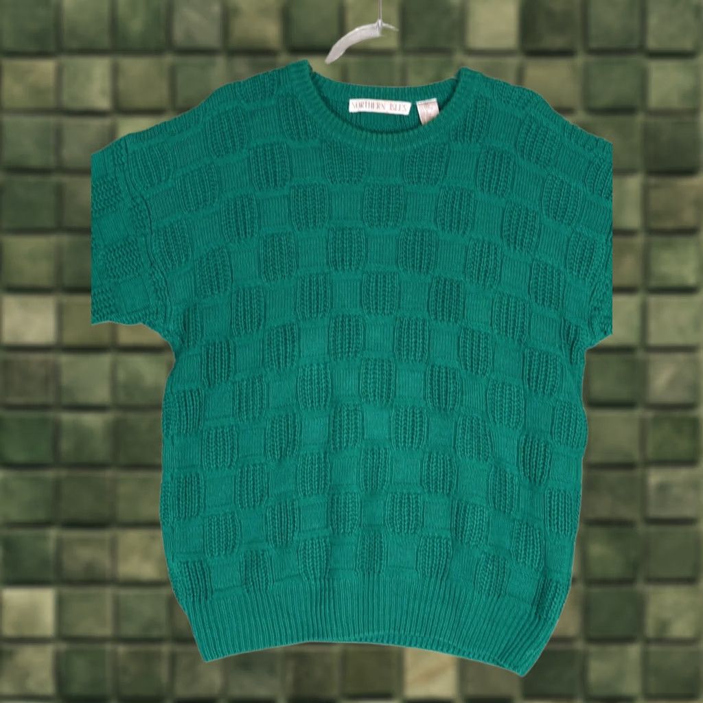 Vintage VINTAGE Northern Isles Sweater Mens M Geometric Knit Crew Neck Green Pullover Regular Fit All Seasons Size US M / EU 48-50 / 2 - 1 Thumbnail