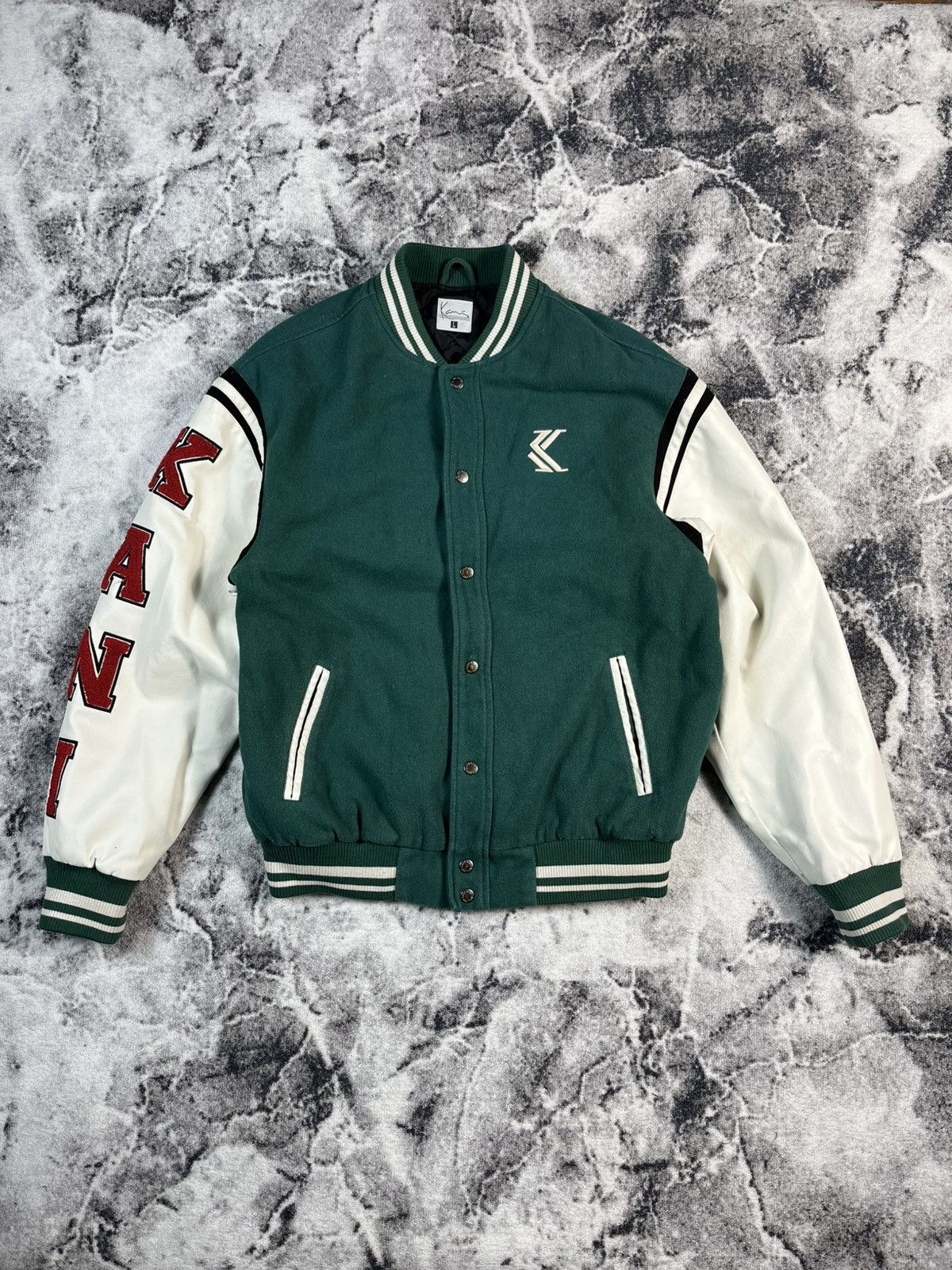Karl Kani Karl Kani Varsity Jacket Green White Spell Out L Size US L / EU 52-54 / 3 - 2 Thumbnail