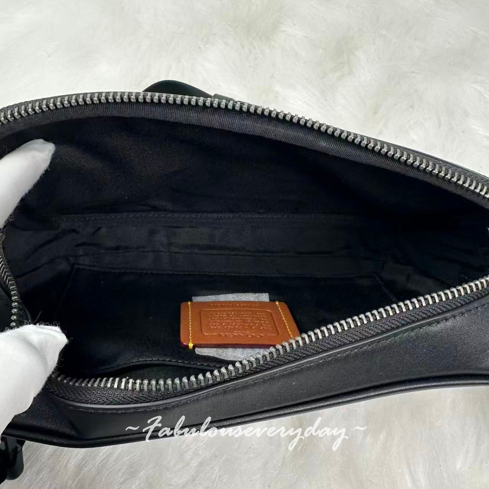 Coach Coach Men's Elias Belt Signature Canvas/QB/Charcoal/Black Size ONE SIZE - 9 Thumbnail