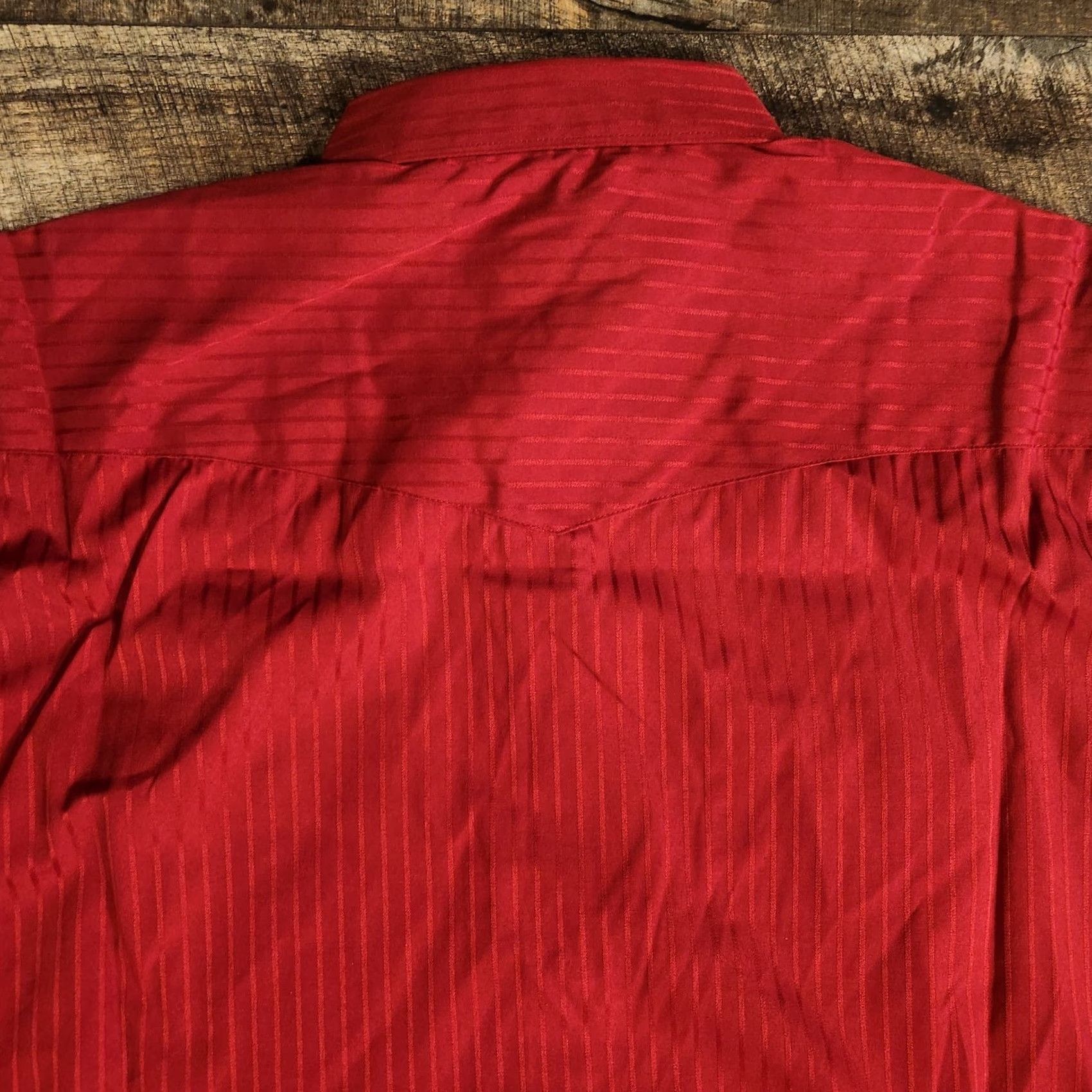 Wrangler Wrangler Pearl Snap Shirt Mens 2XL Red Striped Western Cowboy Rodeo New! Size US XXL / EU 58 / 5 - 6 Thumbnail