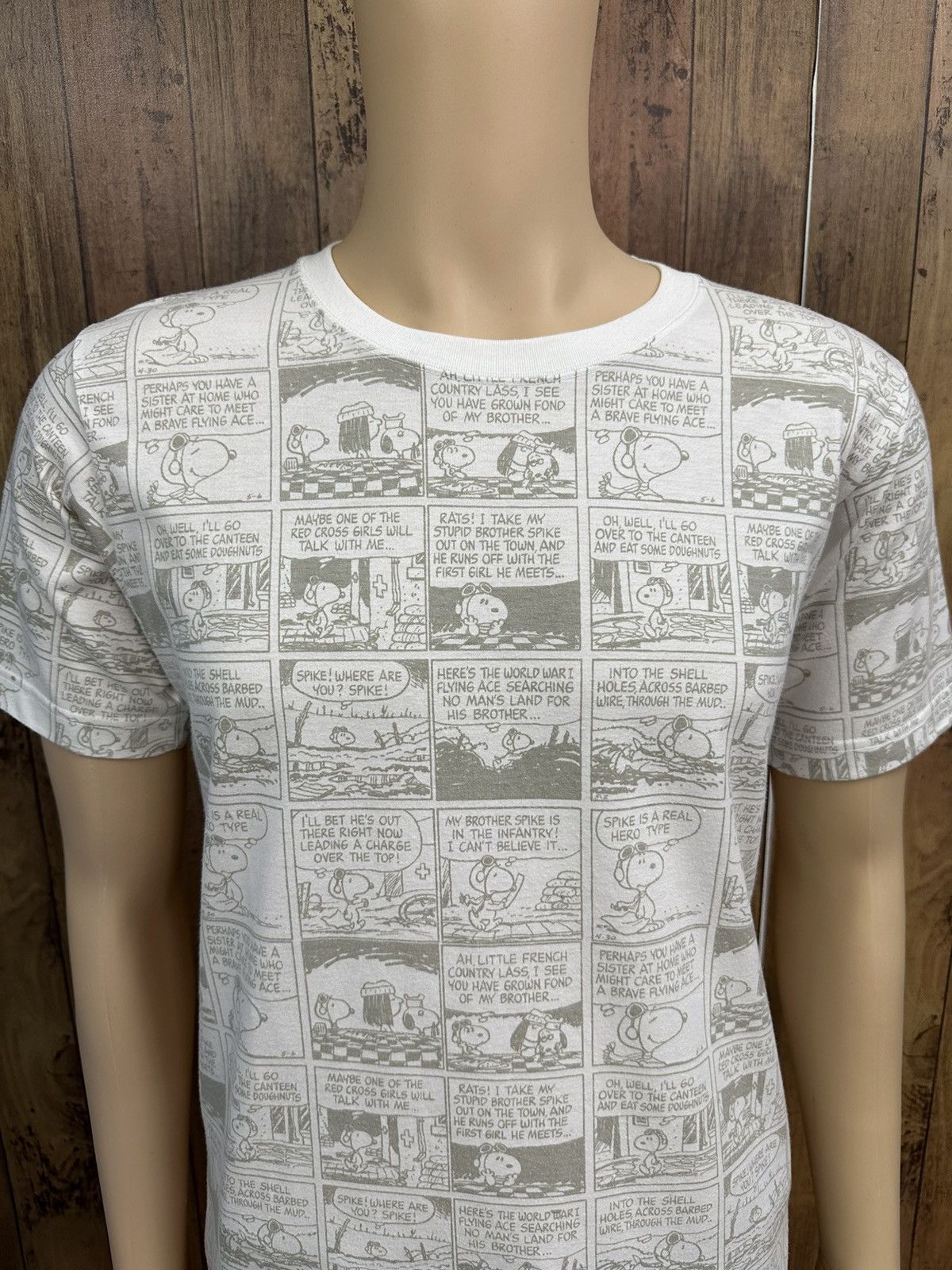 Peanuts × Vintage Peanuts Comics Full Print Tshirt A573 Size US M / EU 48-50 / 2 - 2 Thumbnail