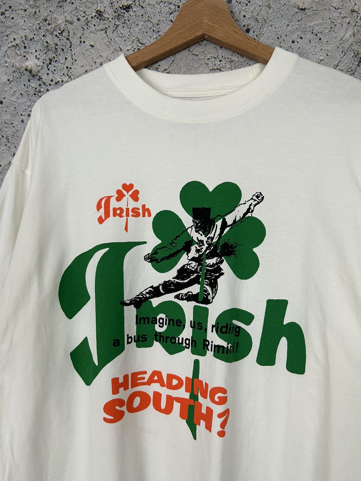 Vintage Vintage Irish Heading South Graphic Tee 90s Skate Rock Size US L / EU 52-54 / 3 - 3 Thumbnail