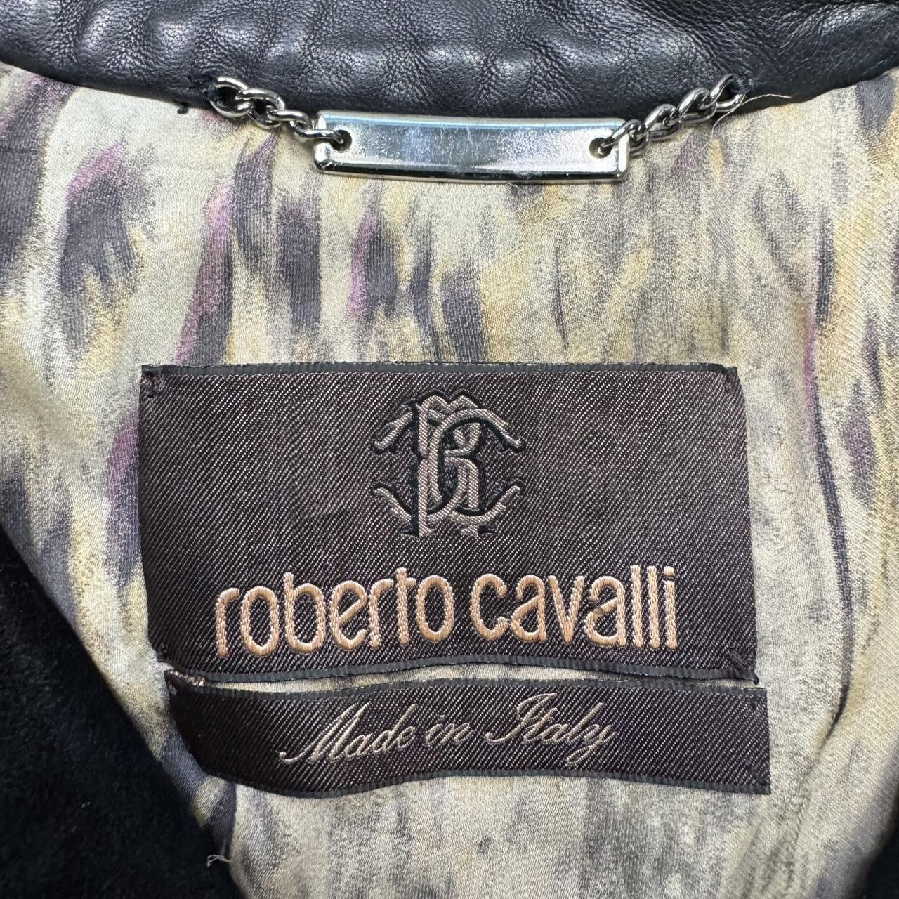 Roberto Cavalli Roberto Cavalli black leather jacket with asymmetrical Size M / US 6-8 / IT 42-44 - 6 Thumbnail