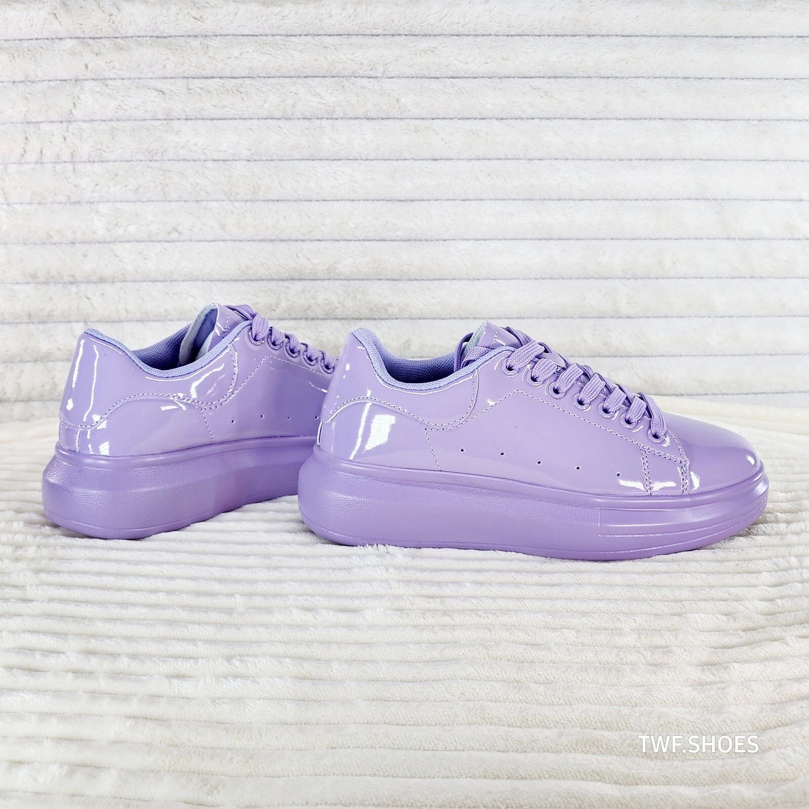 Other Cush Baby 3 Patent Lilac Purple Comfy Sneakers Tennis Shoes Size US 5 / IT 35 - 4 Thumbnail