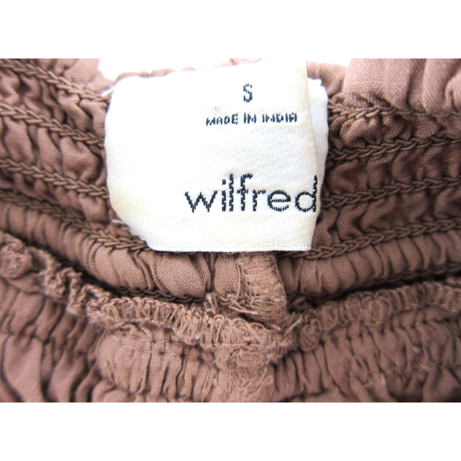 Vintage Wilfred Brown Pocket High Rise Elastic Waist Wide Leg Capri Cropped Pant Small Size 28" / US 6 / IT 42 - 3 Thumbnail