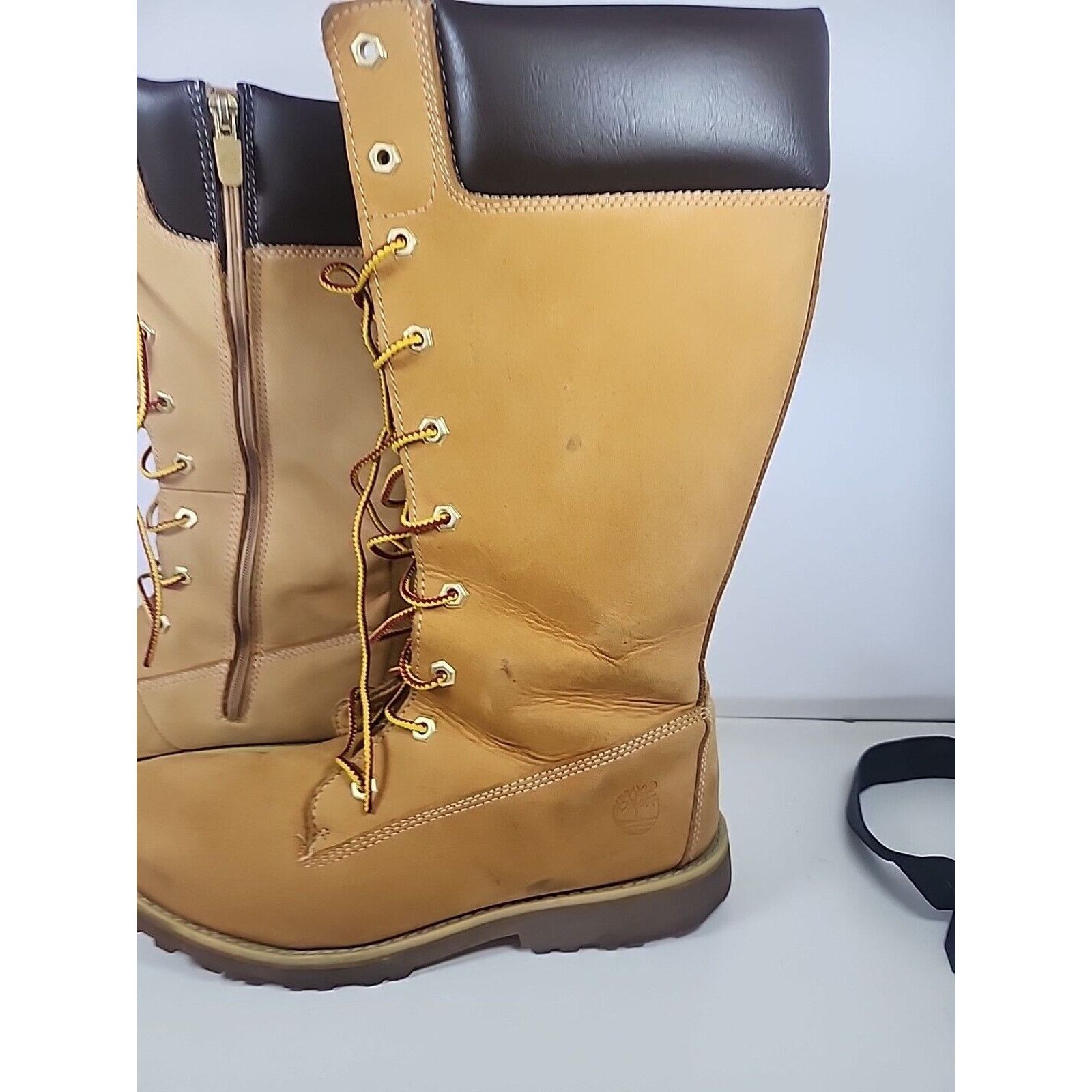 Timberland Timberland Tan Leather 12" Lace Up Riding Boot Woman Size 7 Size US 7 / IT 37 - 9 Thumbnail