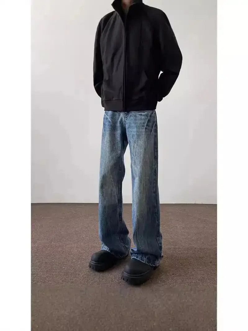 Japanese Brand Retro loose washed casual jeans Size US 32 / EU 48 - 2 Thumbnail