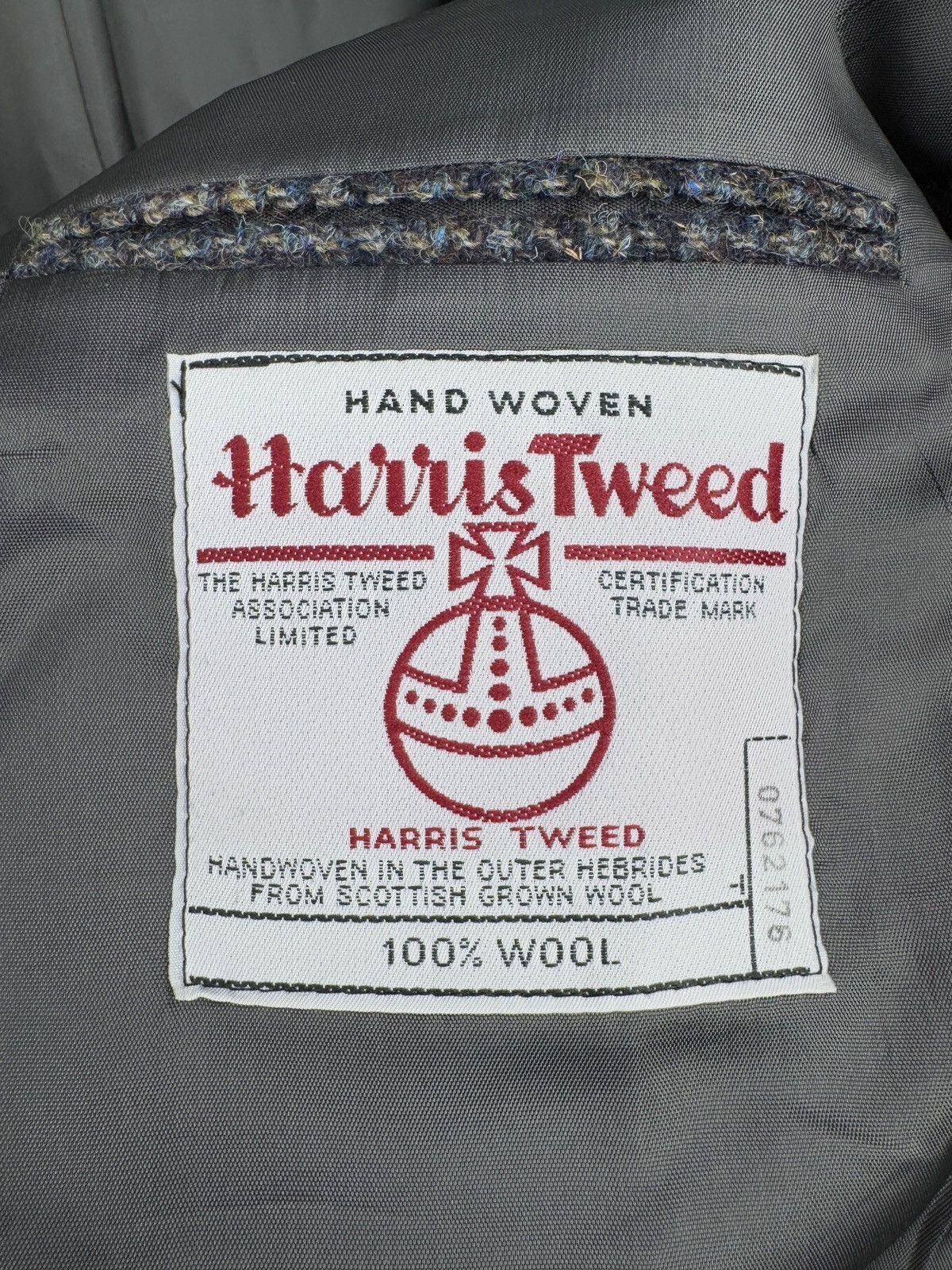 Harris Tweed Harris Tweed Walbusch Vintage Grey Check Plaid Wool Blazer Size 44R - 10 Thumbnail