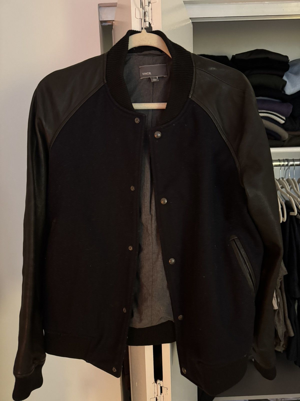 Vince Vince leather varsity jacket Size US S / EU 44-46 / 1 - 1 Thumbnail