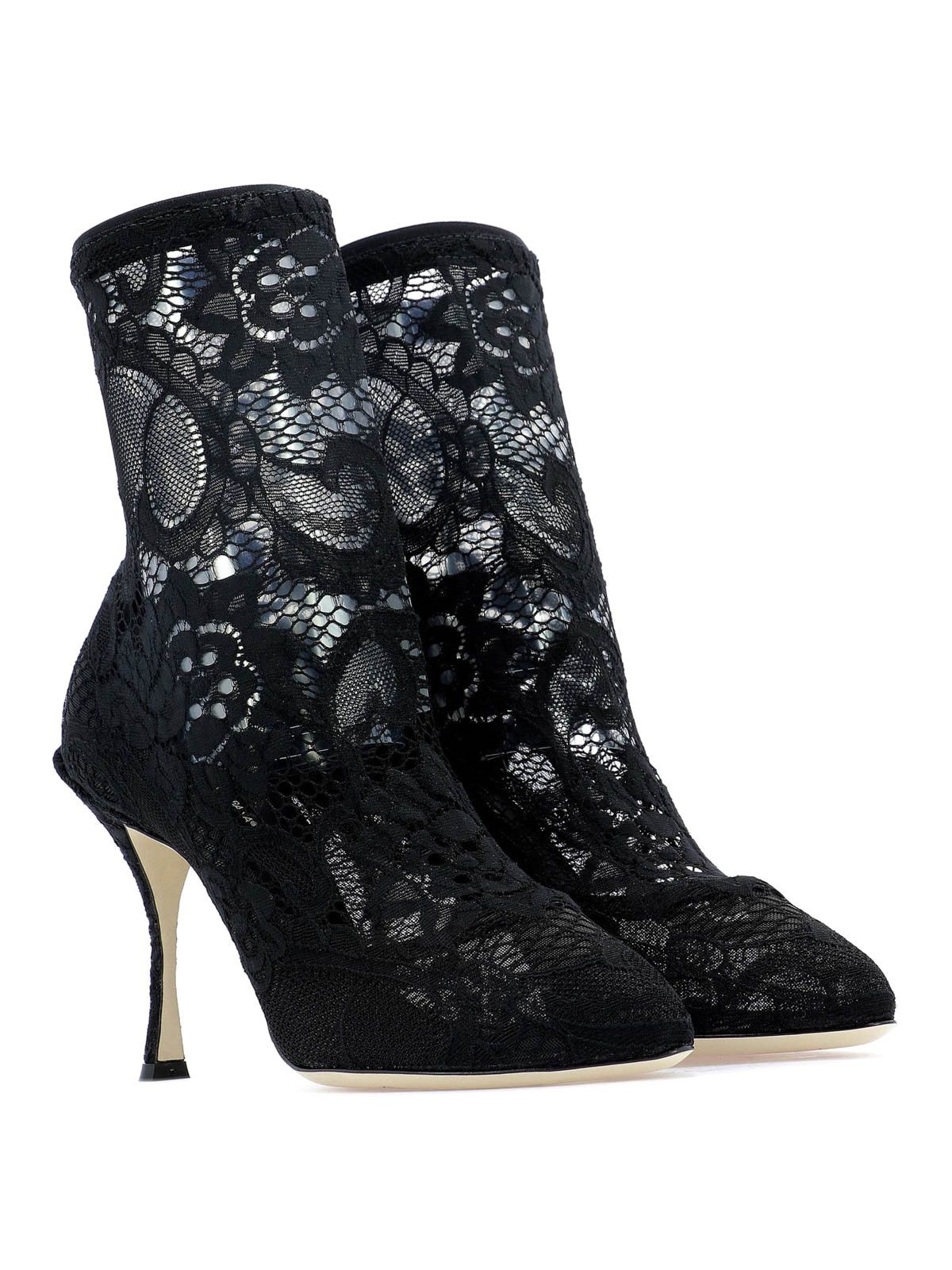Dolce & Gabbana o1y0825 Sock Ankle Boots in Black Size US 5 / IT 35 - 2 Thumbnail