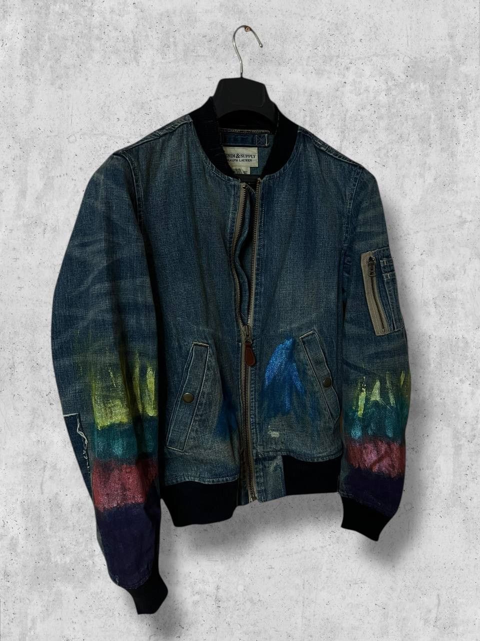 Denim & Supply Ralph Lauren RL Denim & Supply Ralph Lauren Denim Bomber Jacket Painted Size US S / EU 44-46 / 1 - 1 Thumbnail