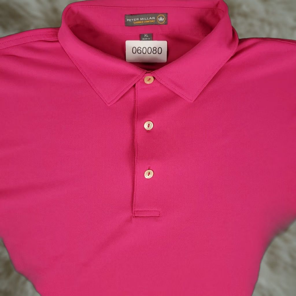 Peter Millar Peter Millar Polo Shirt Mens XL Pink Summer Comfort Golf Short Sleeve Shirt Size US XL / EU 56 / 4 - 1 Thumbnail