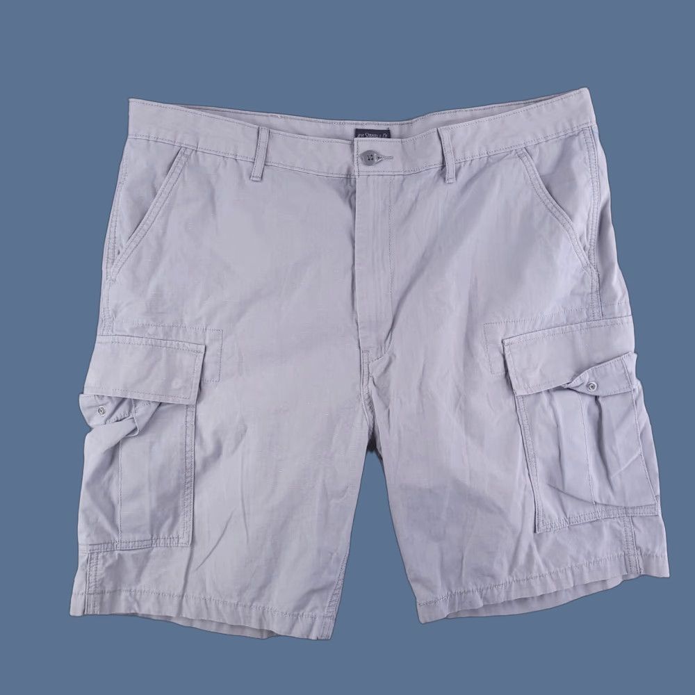 Levi's Levis Shorts Cargo Gray Cotton 40 Mens Regular Flat Front Front Type Ripstop Utility Size US 40 / EU 56 - 1 Thumbnail