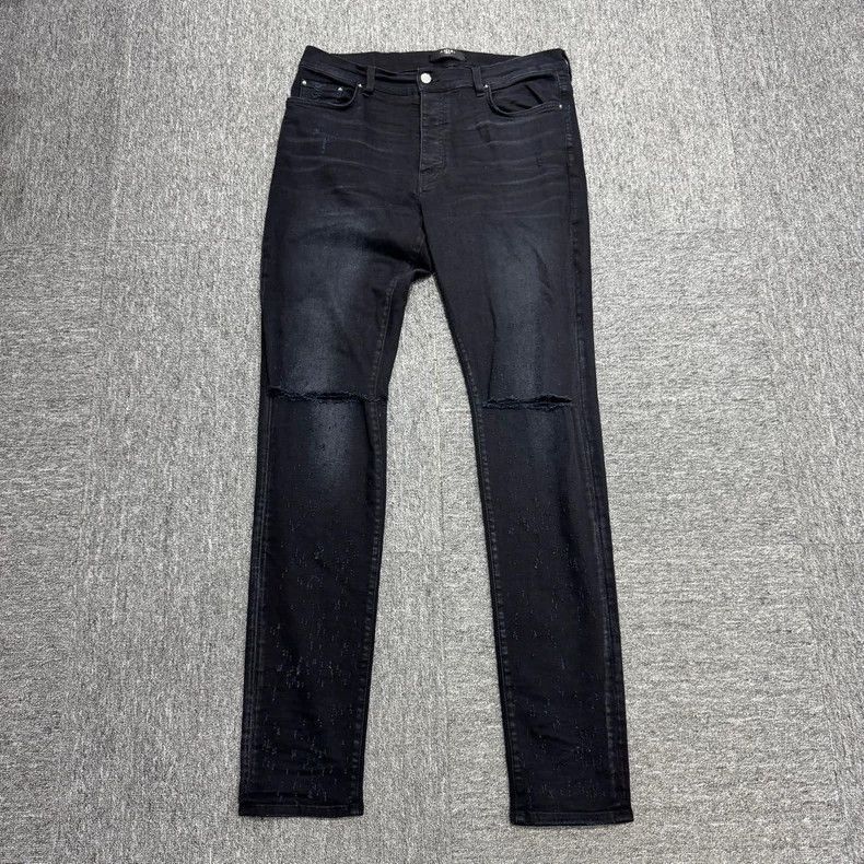 Amiri Distressed Black Denim Pants-2506