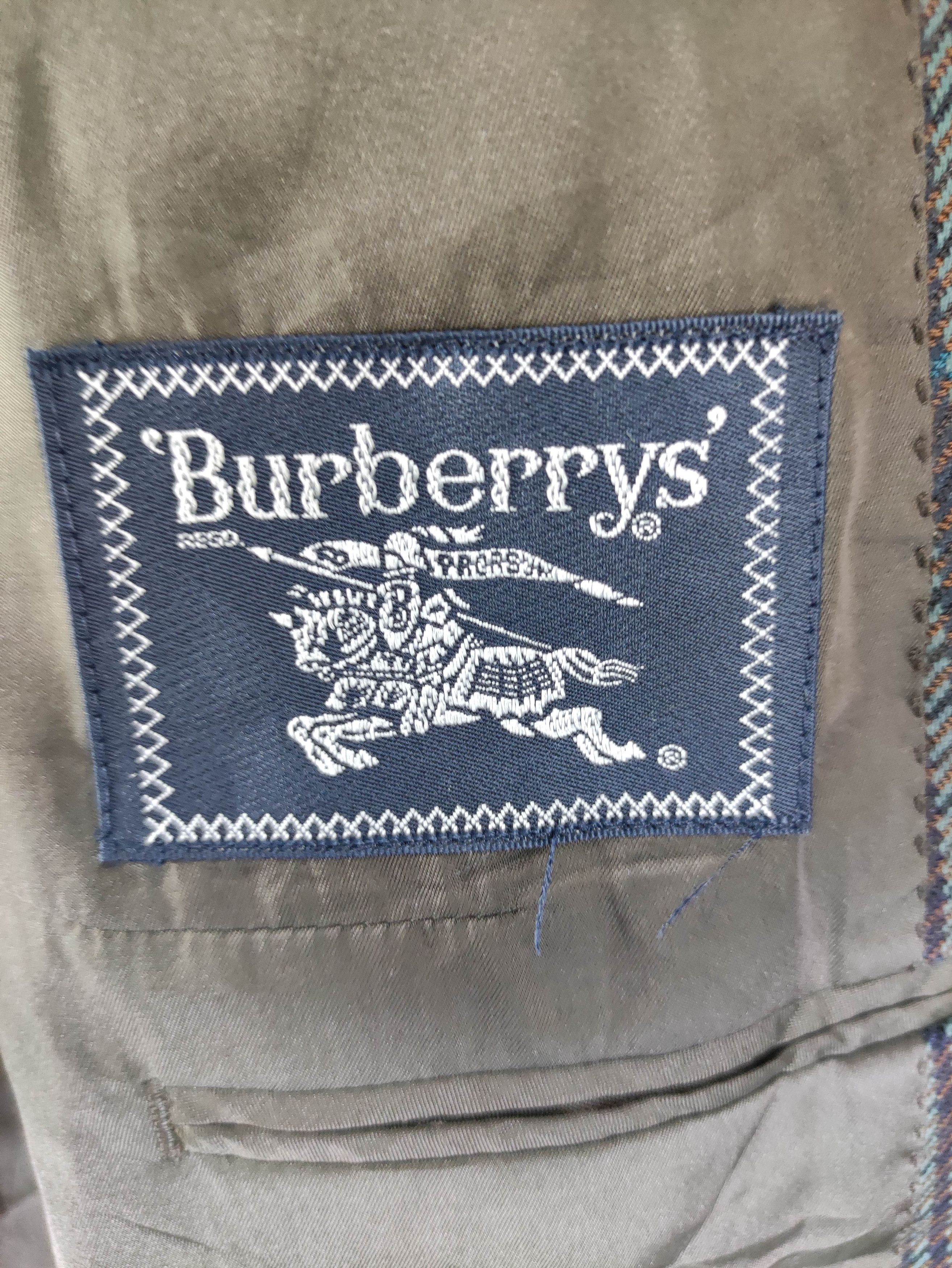 Burberry Vintage Burberrys Wool Coat Blazer Jacket Size US M / EU 48-50 / 2 - 2 Thumbnail