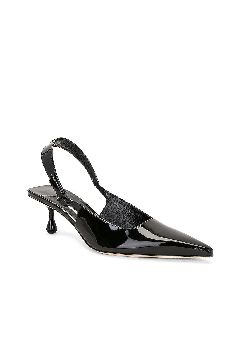 Jimmy Choo o1s22i1n1024 Amel 50 Slingback Pumps in Black Size US 7 / IT 37 - 2 Thumbnail