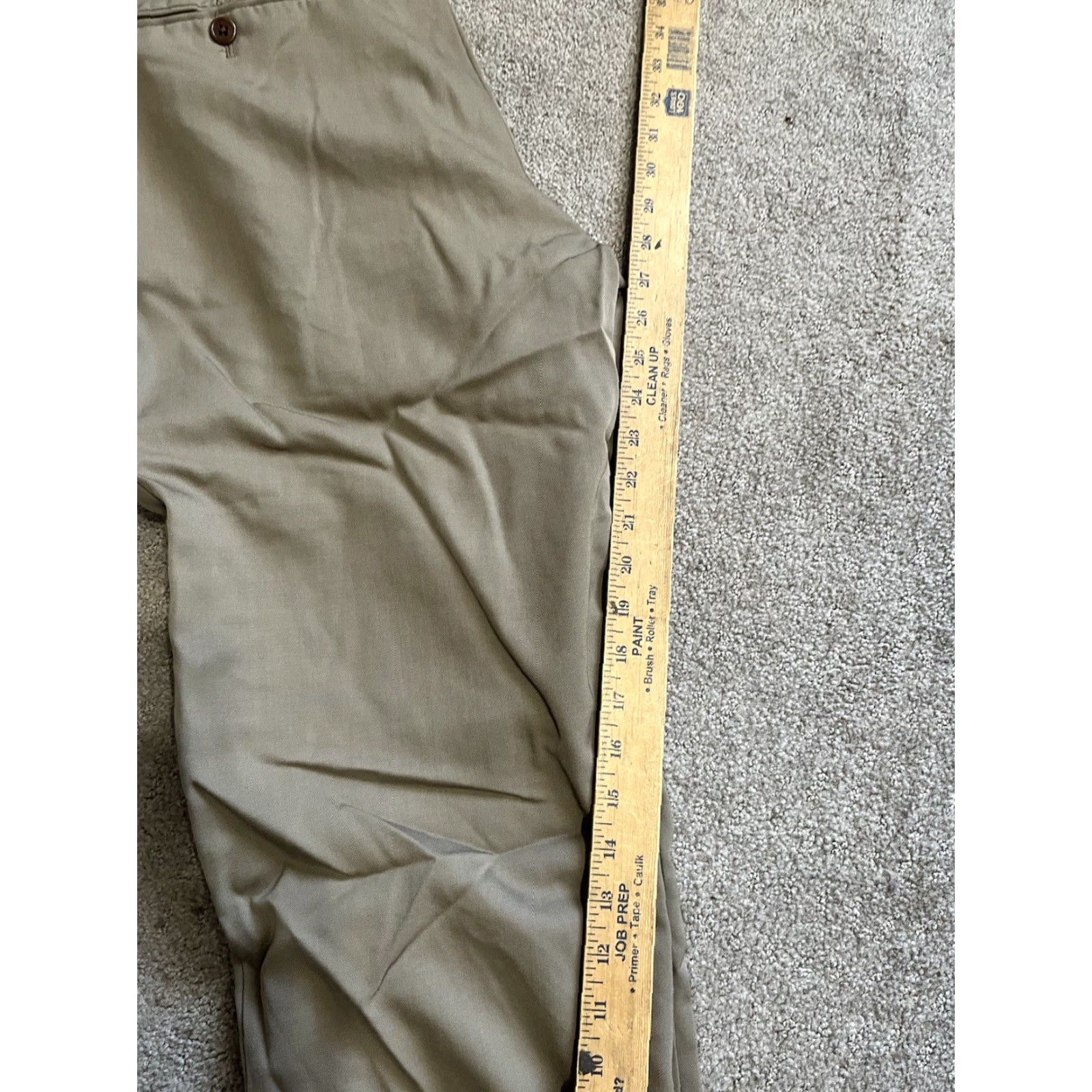 Brooks Brothers VINTAGE Brooks Brothers 1818 Madison Dress Pants Wool Blend Beige Khaki Mens Sz 33x30 Size US 33 - 6 Thumbnail