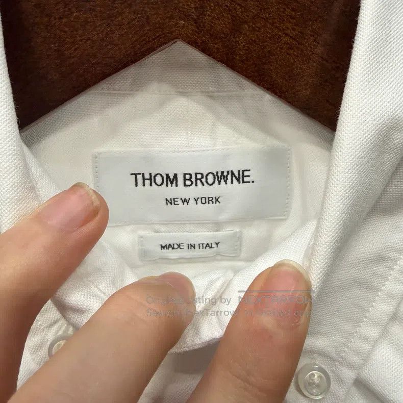 Thom Browne Thom Browne White Color Block Shirt Size US XS / EU 42 / 0 - 3 Thumbnail