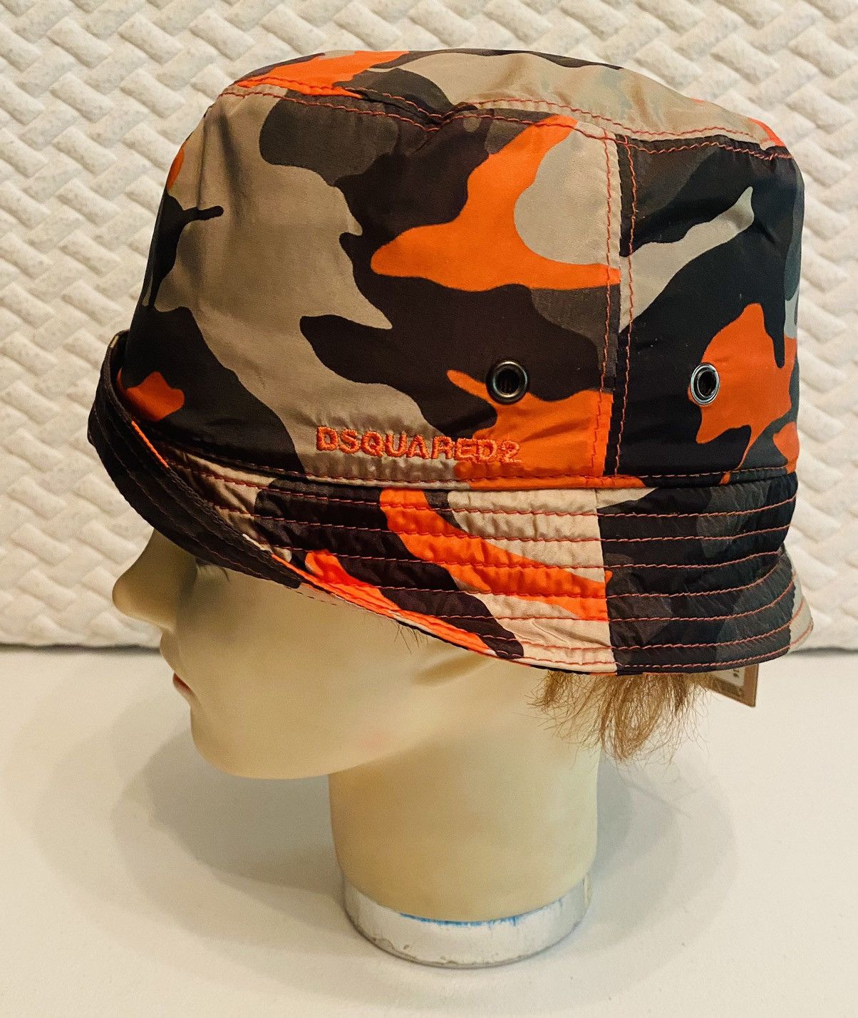 Dsquared2 Dsquared2 🇮🇹 Camo Techno Logo Side Bucket Hat S Italy NEW Size ONE SIZE - 12 Thumbnail