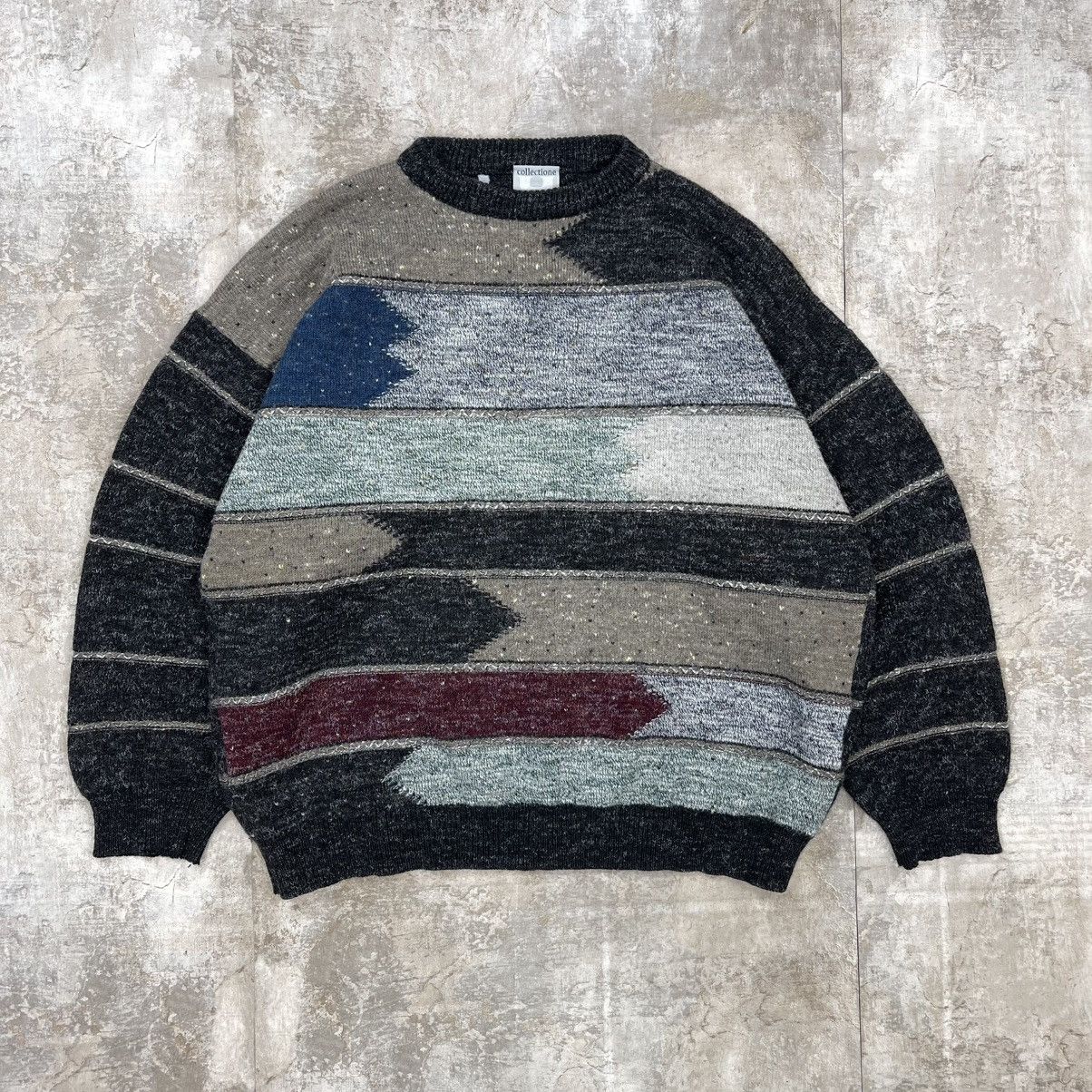 Vintage VINTAGE RETRO GRAPHIC HEAVY KNIT SWEATER ECLECTIC COTTAGE Size US L / EU 52-54 / 3 - 1 Thumbnail