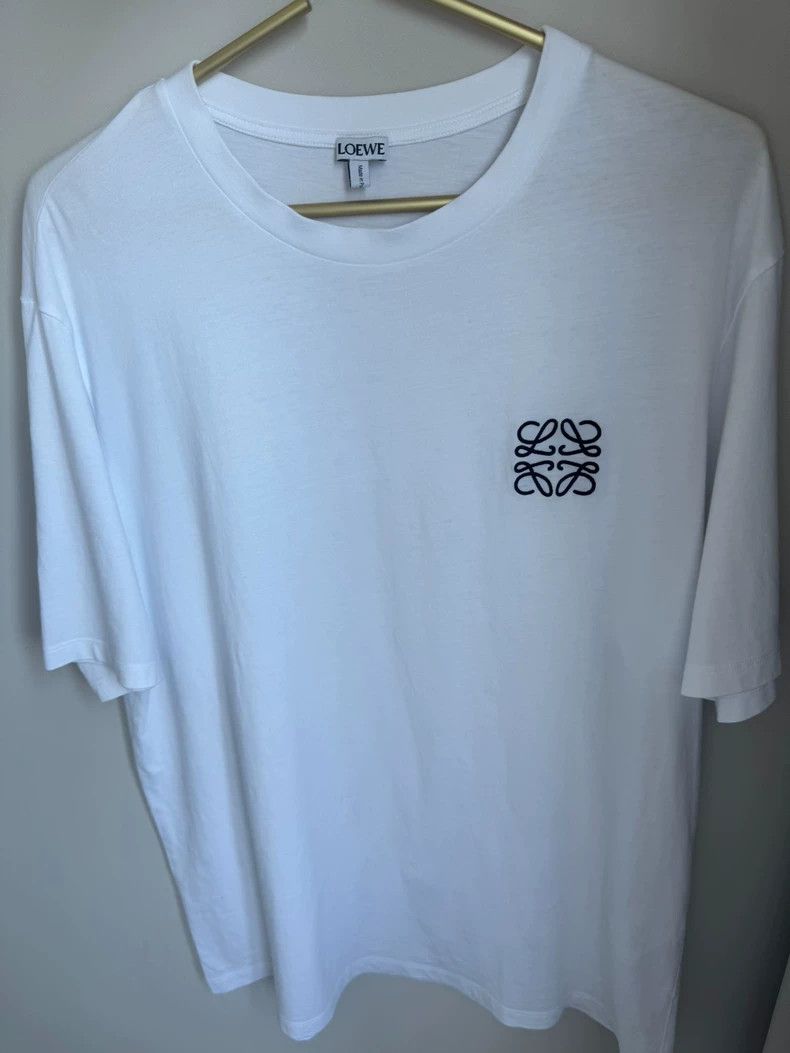 LOEWE Chest logo embroidered round neck short sleeve T-shi