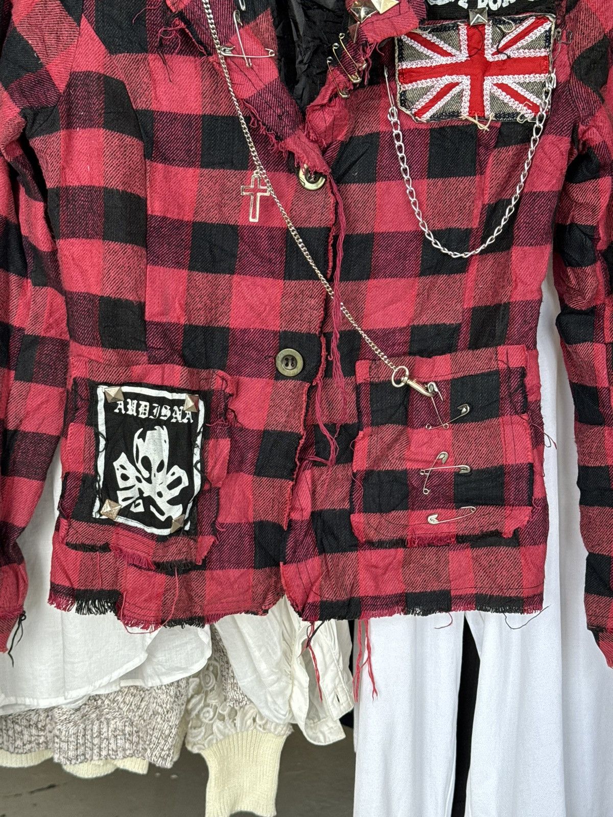 Japanese Brand Sex Pot Revenge Punk Chains Pins Riot Poem Blazer Jacket Size US S / EU 44-46 / 1 - 4 Thumbnail