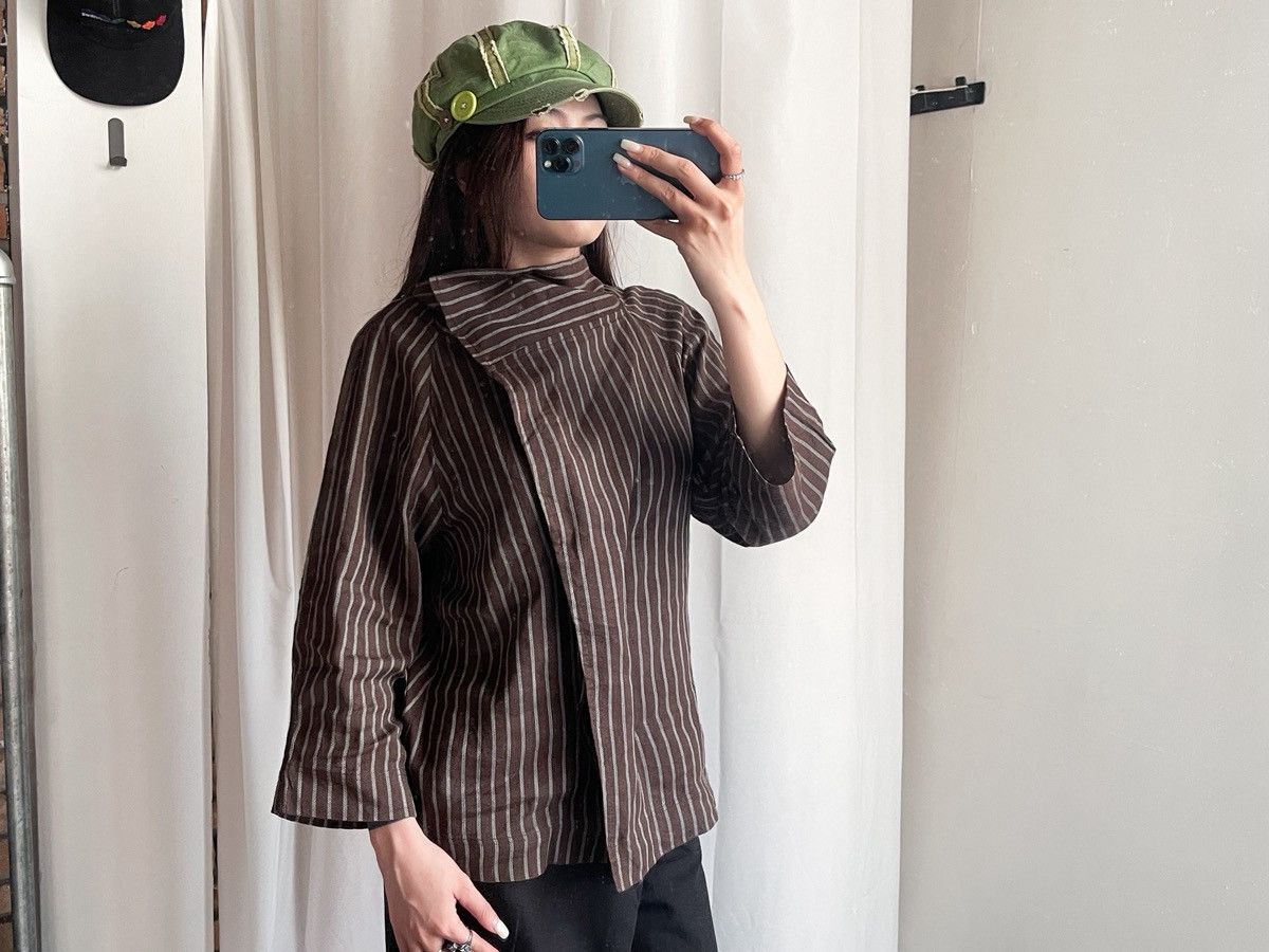 Japanese Brand Japanese Designer – KEIKO KISHI by nosh Draped Shirt Size M / US 6-8 / IT 42-44 - 1 Thumbnail