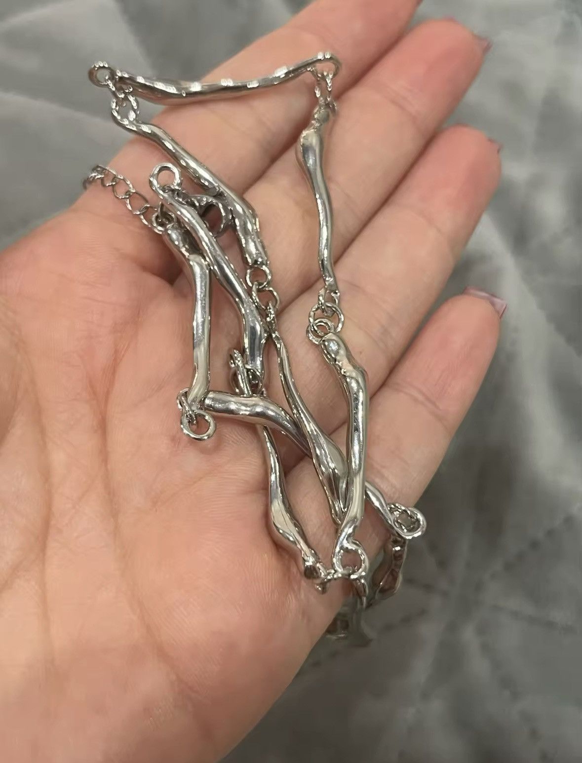 Other Unisex irregular wave shape chain necklace Size ONE SIZE - 6 Thumbnail