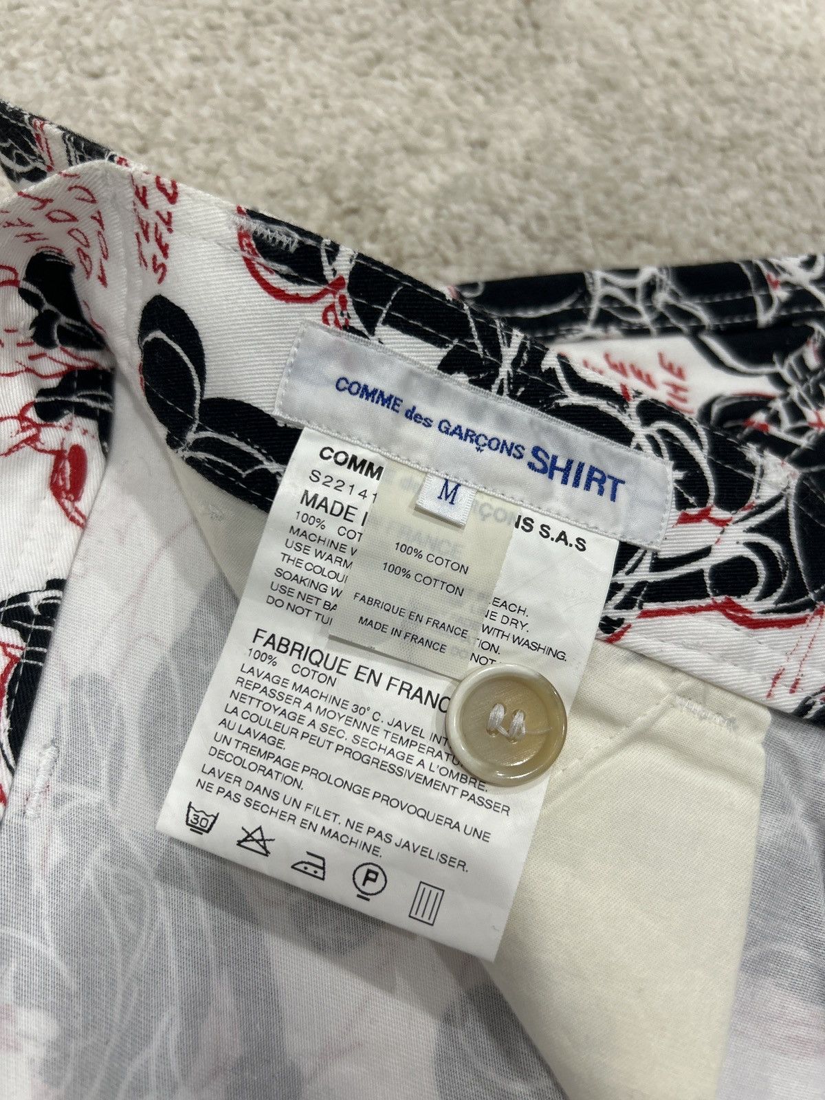 Comme des Garcons SHIRT Cdg comme des garcons shirt disney mickey sketch print aop Size US 32 / EU 48 - 2 Thumbnail