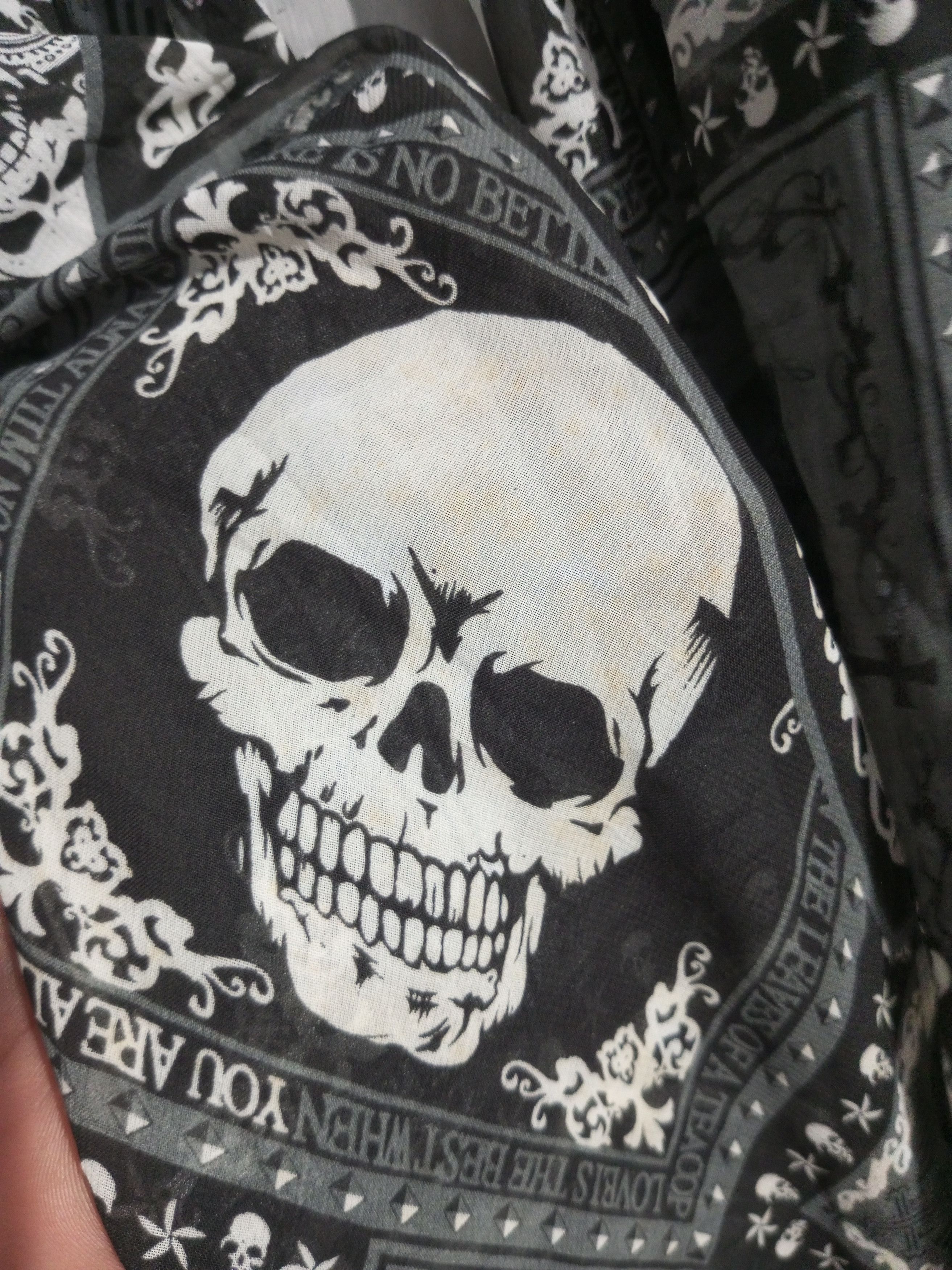 Hysteric Glamour Vintage dig deep punk skulls cross asymetric skirt Size 32" / US 10 / IT 46 - 10 Thumbnail