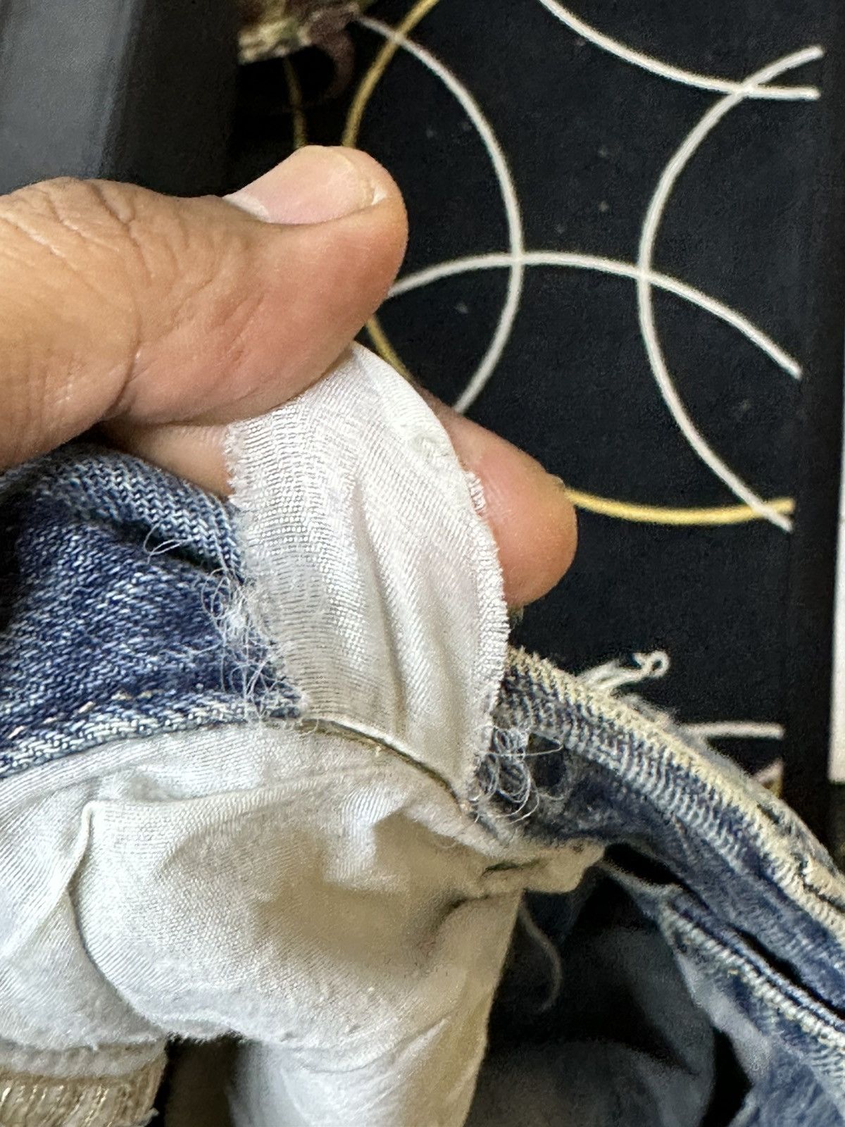 JNCO Vintage Japanese Brand Baggy Floral Sashiko Boro Style Jeans Size US 41 - 9 Thumbnail