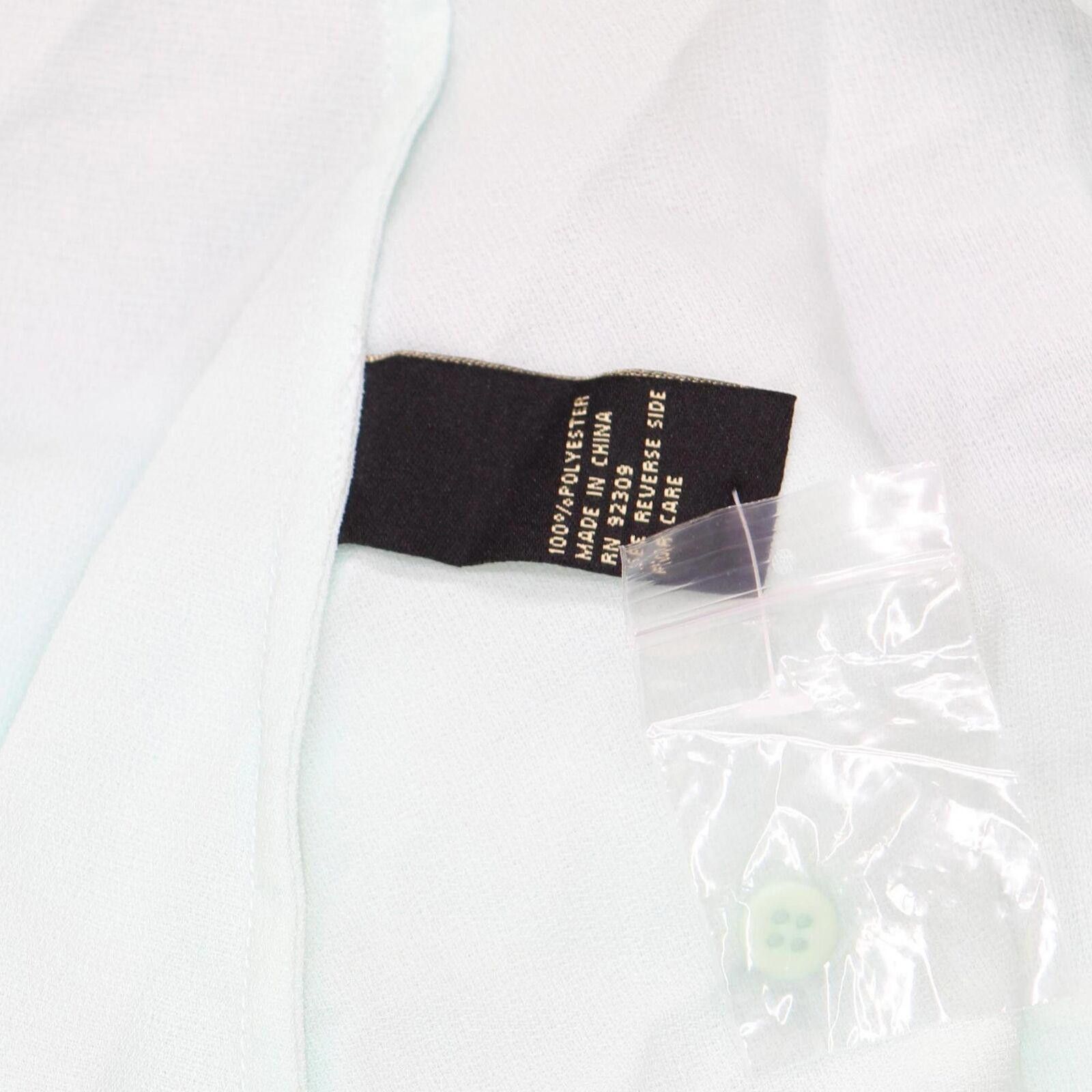 Other DG2 Drama Button Front Hi-Low Blouse 729011 Mint Green M Size M / US 6-8 / IT 42-44 - 4 Thumbnail
